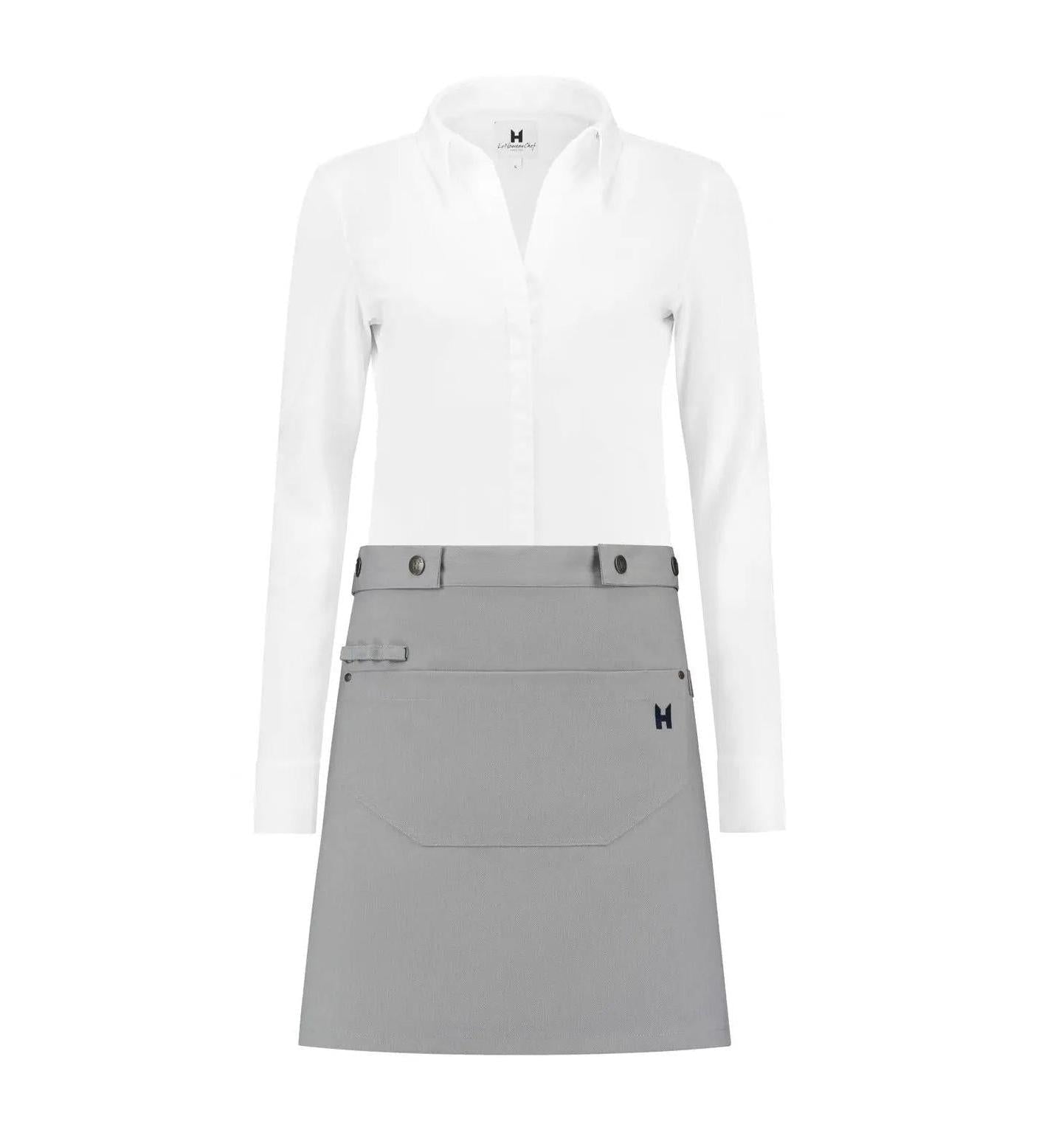 Le Nouveau Chef Miami Chef Aprons-Heavy Grey Denim