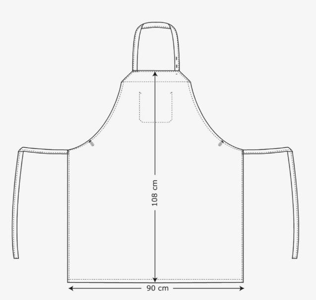 Kentaur 31502 Extra Wide Bib Apron