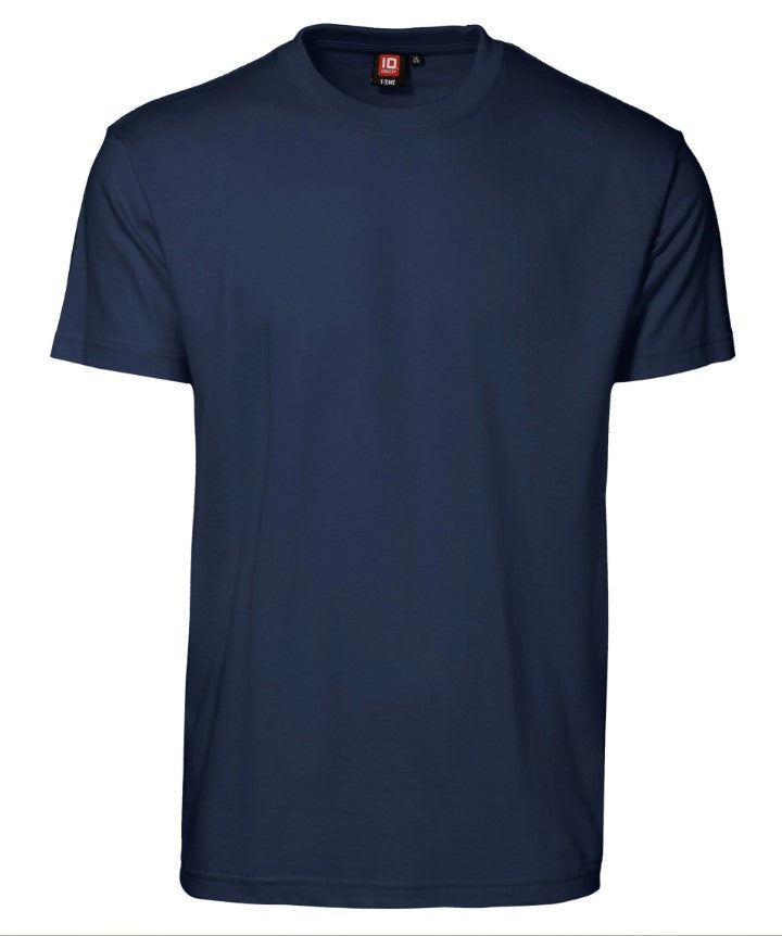 Navy blue t-shirt on a white background