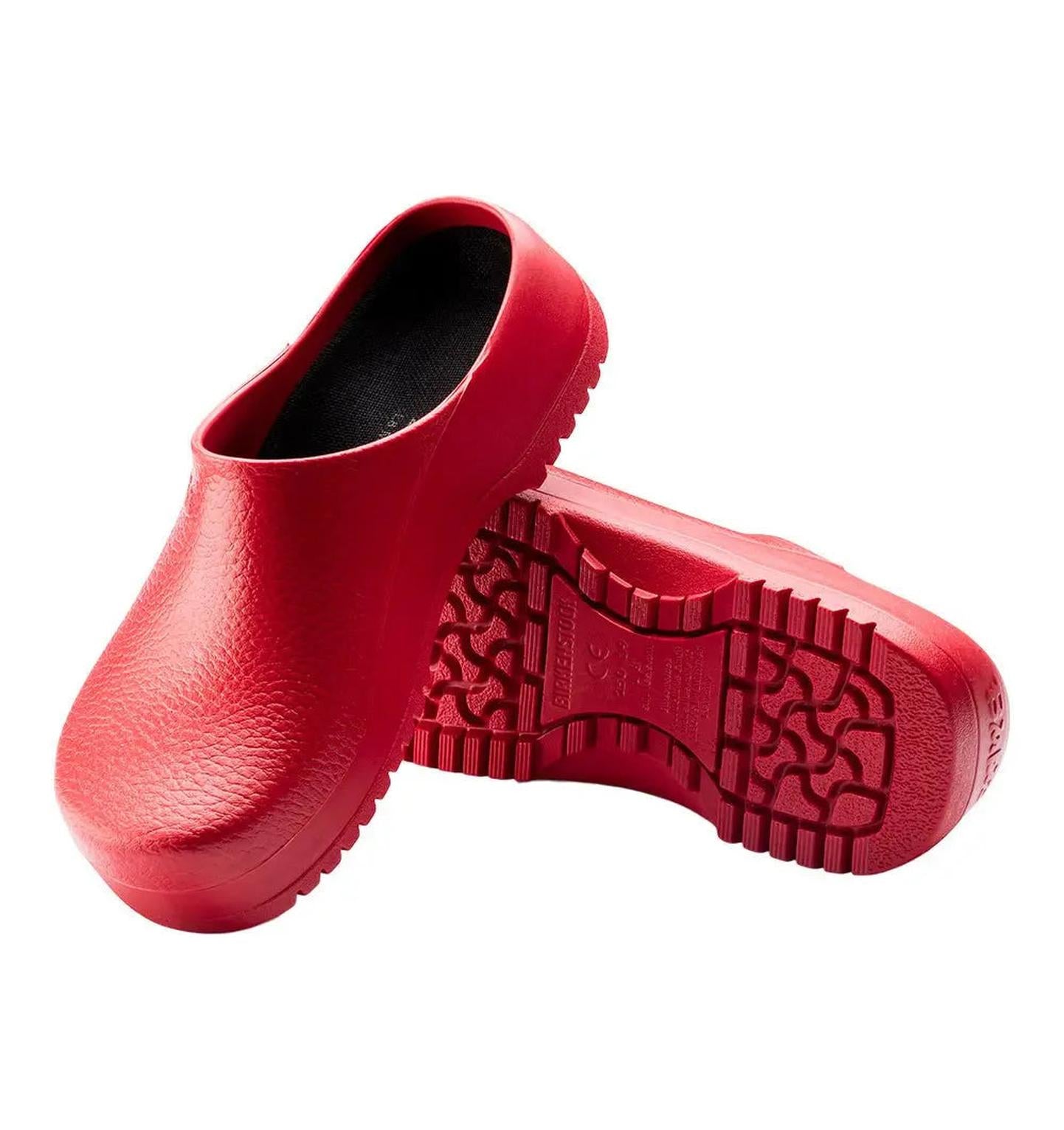 Birkenstock Super Birki Red Chef Clog - Top & Bottom