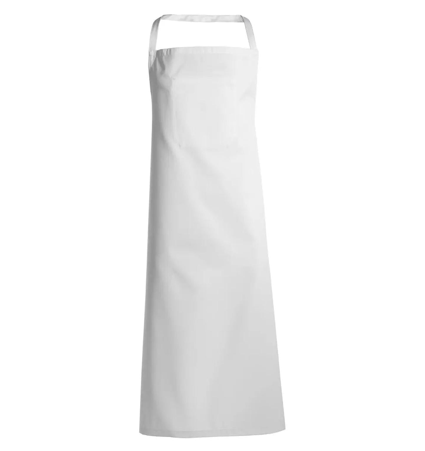 Kentaur 3151 Extra Wide Bib Apron-White-Frontview