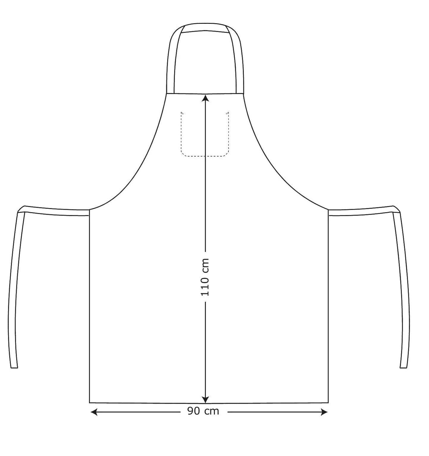 Kentaur 3151 Extra Wide Bib Apron Kentaur
