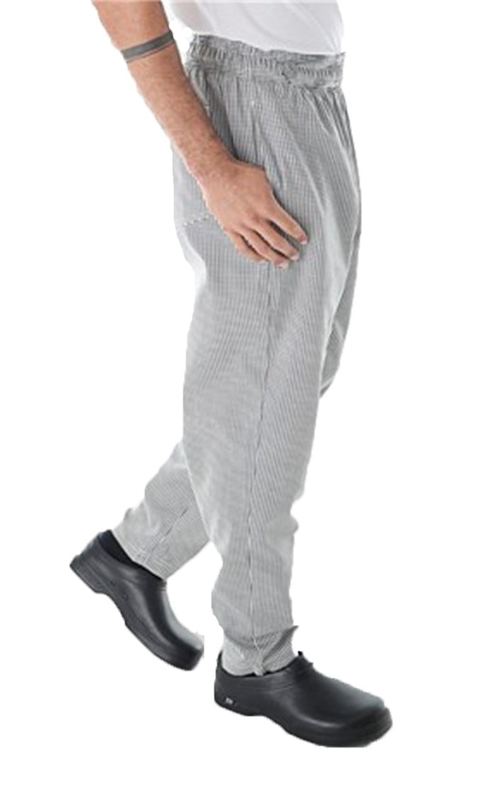 Chefwear Baggy Chef Pants 3000 Black With European Houndstooth