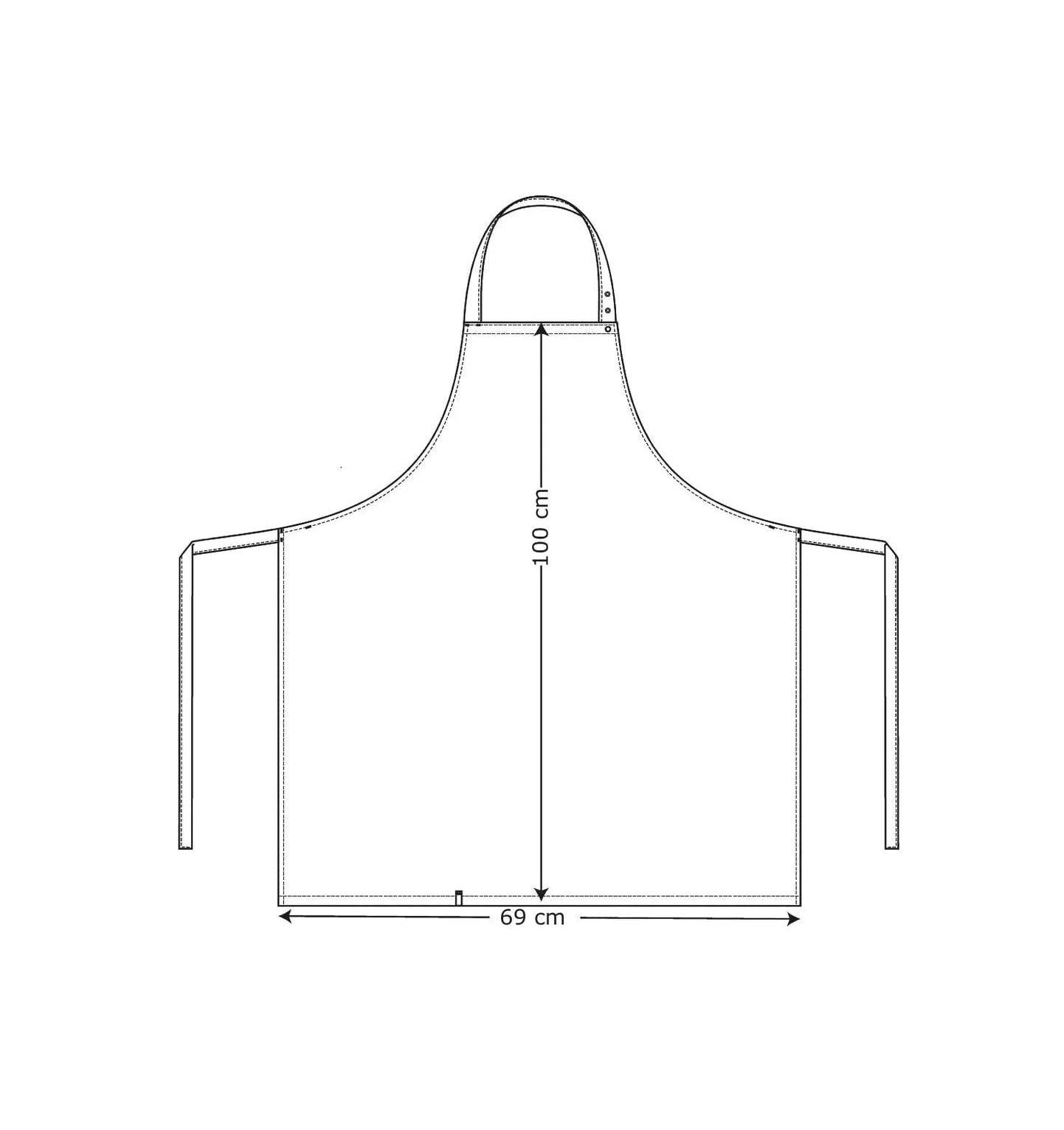 Kentaur 30330 Raw Bib Apron  