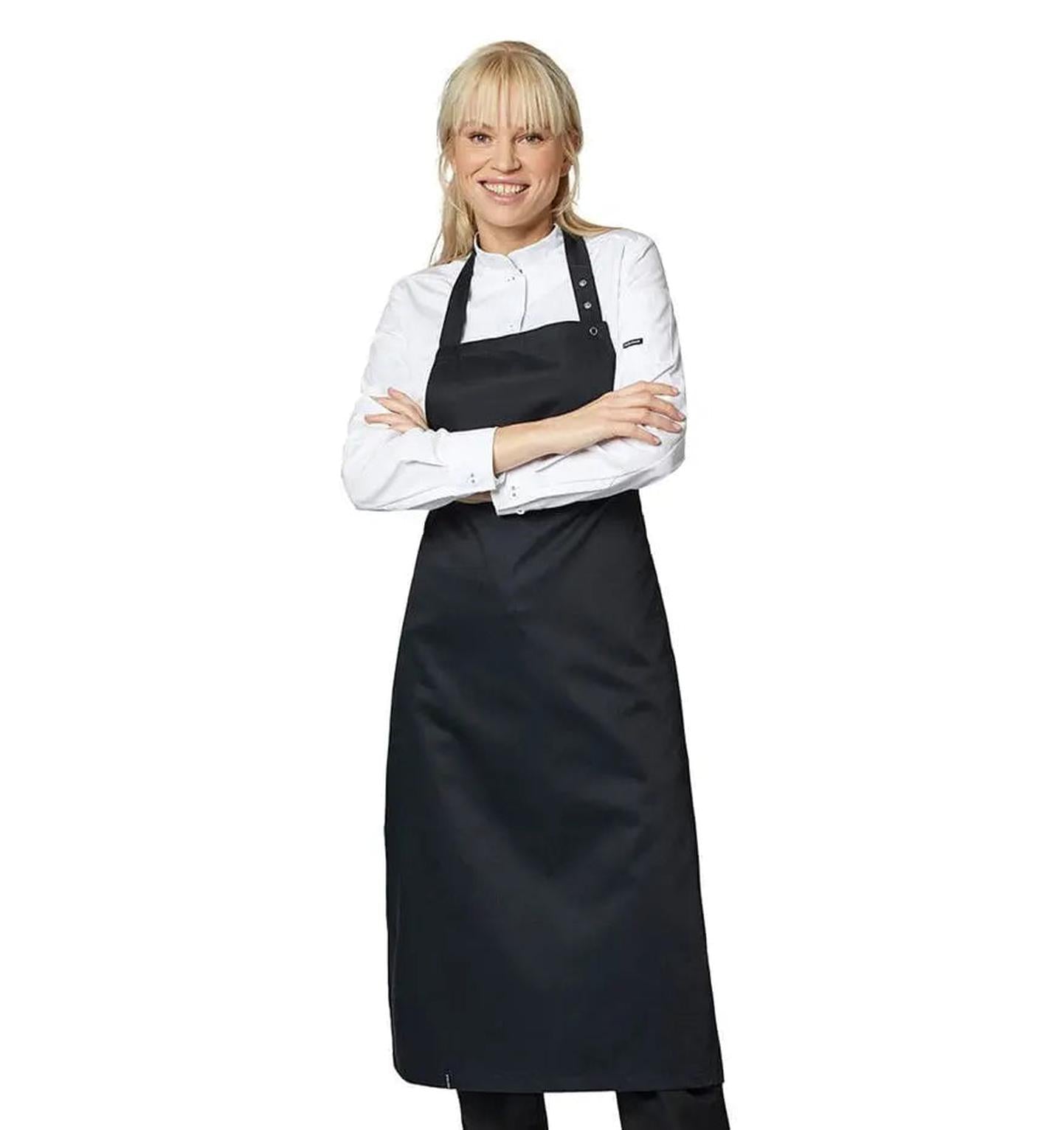 Kentaur 30330 Raw Bib Apron Black -Frontview