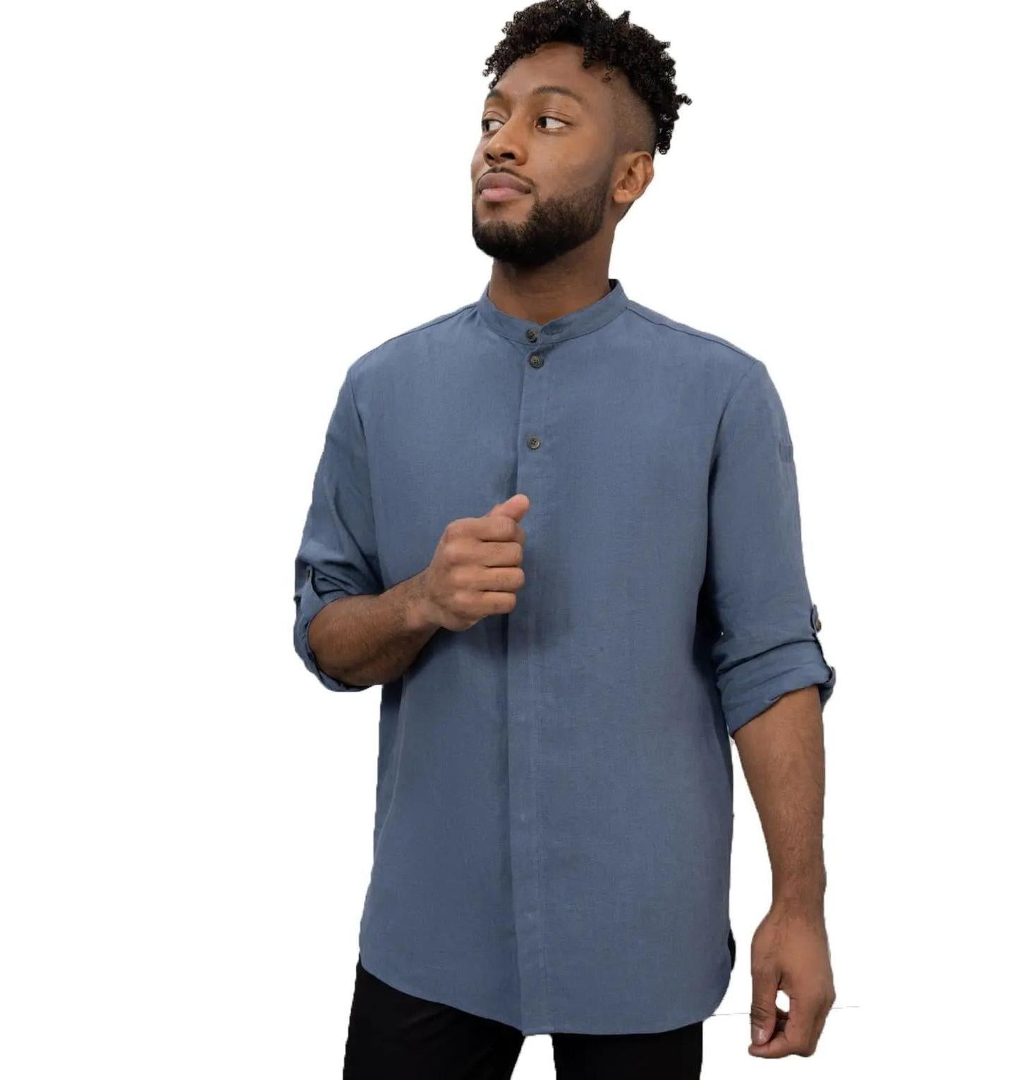 Le Nouveau Chef Chavi Chef Jackets-Piolt Blue
