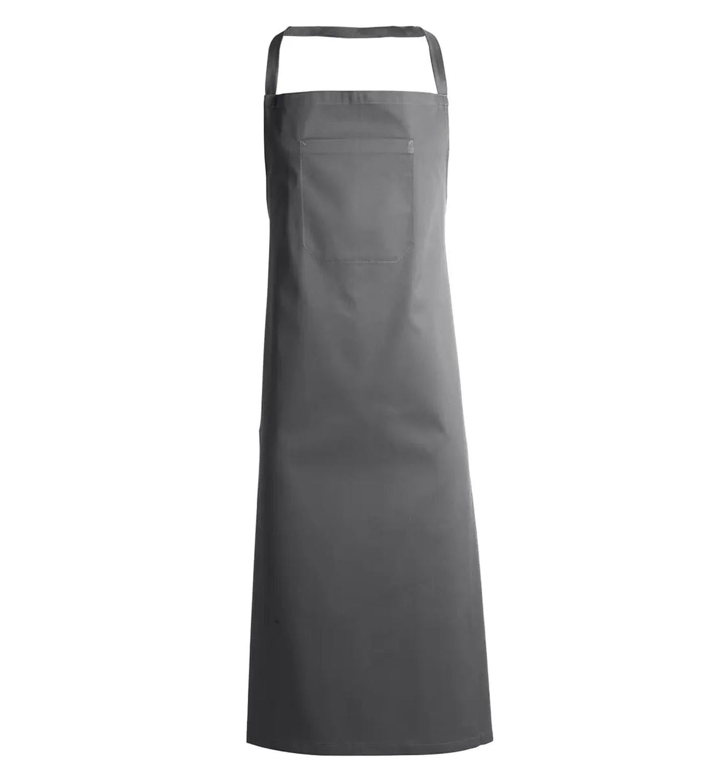 Kentaur 3151 Extra Wide Bib Apron-Graphite-Frontview