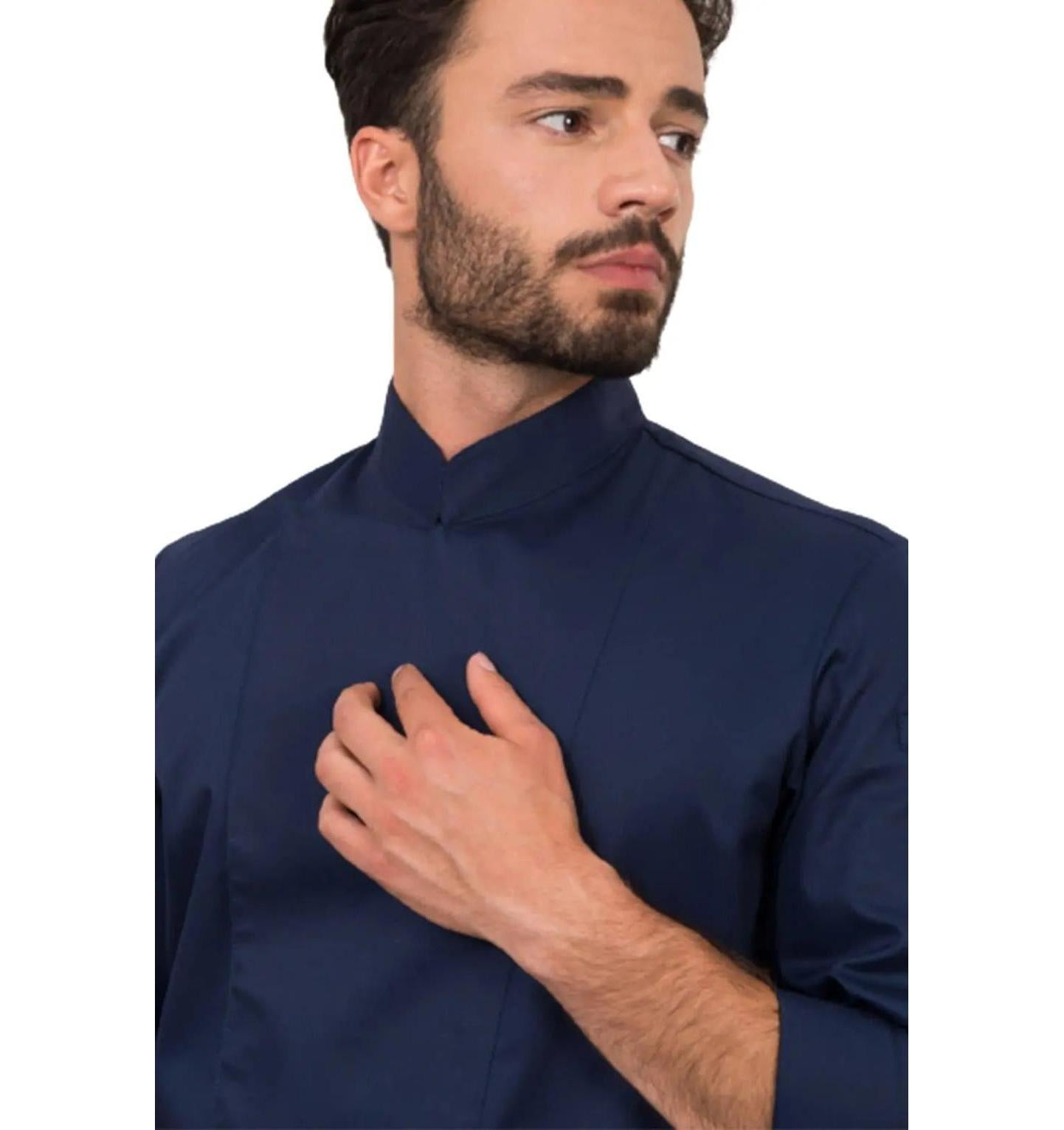 Le Nouvean Chef Dave Chef Jackets -Blue-Frontview