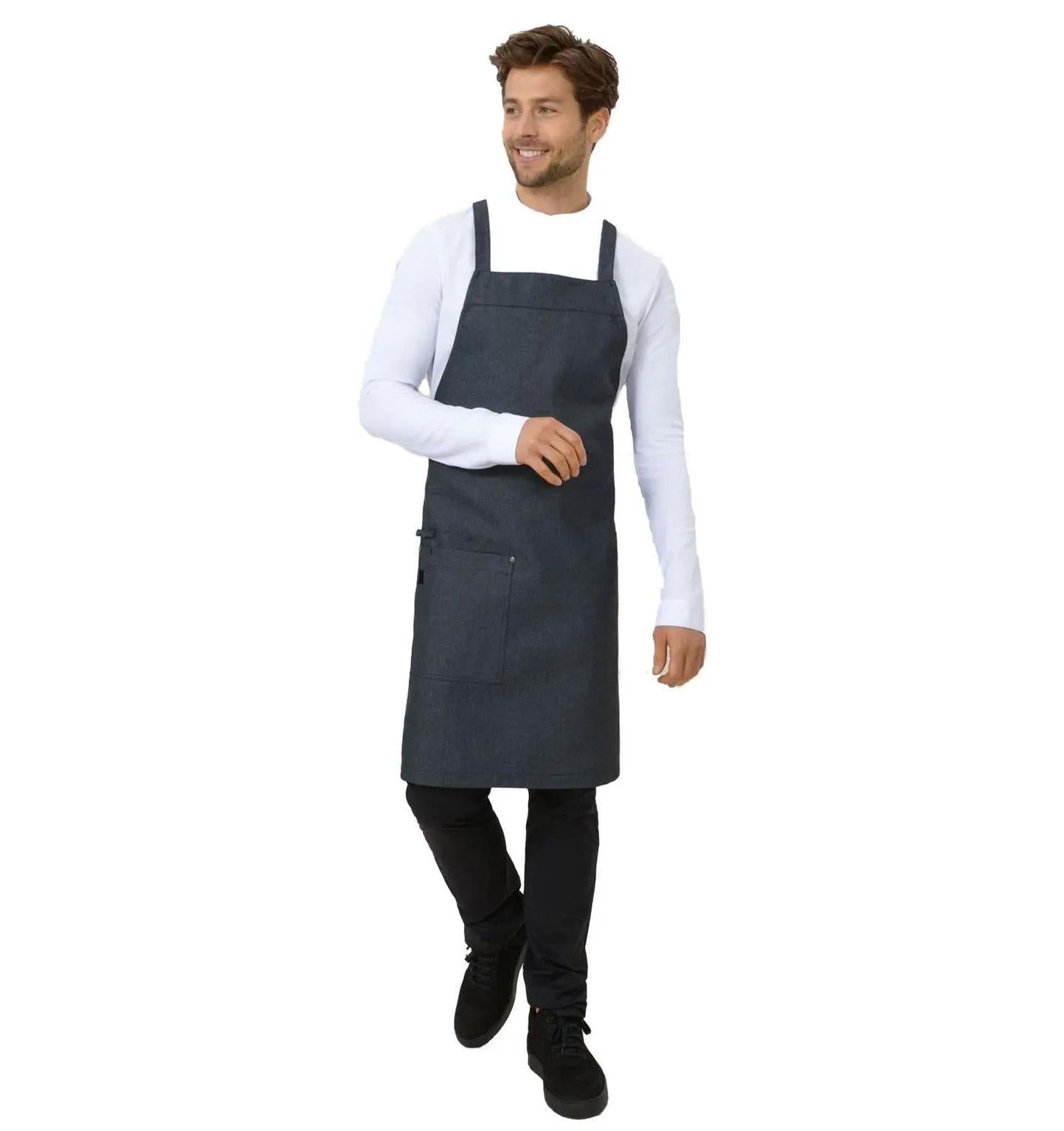 Le Nouveau Chef Eden Chef Aprons-Heavy Black Denim