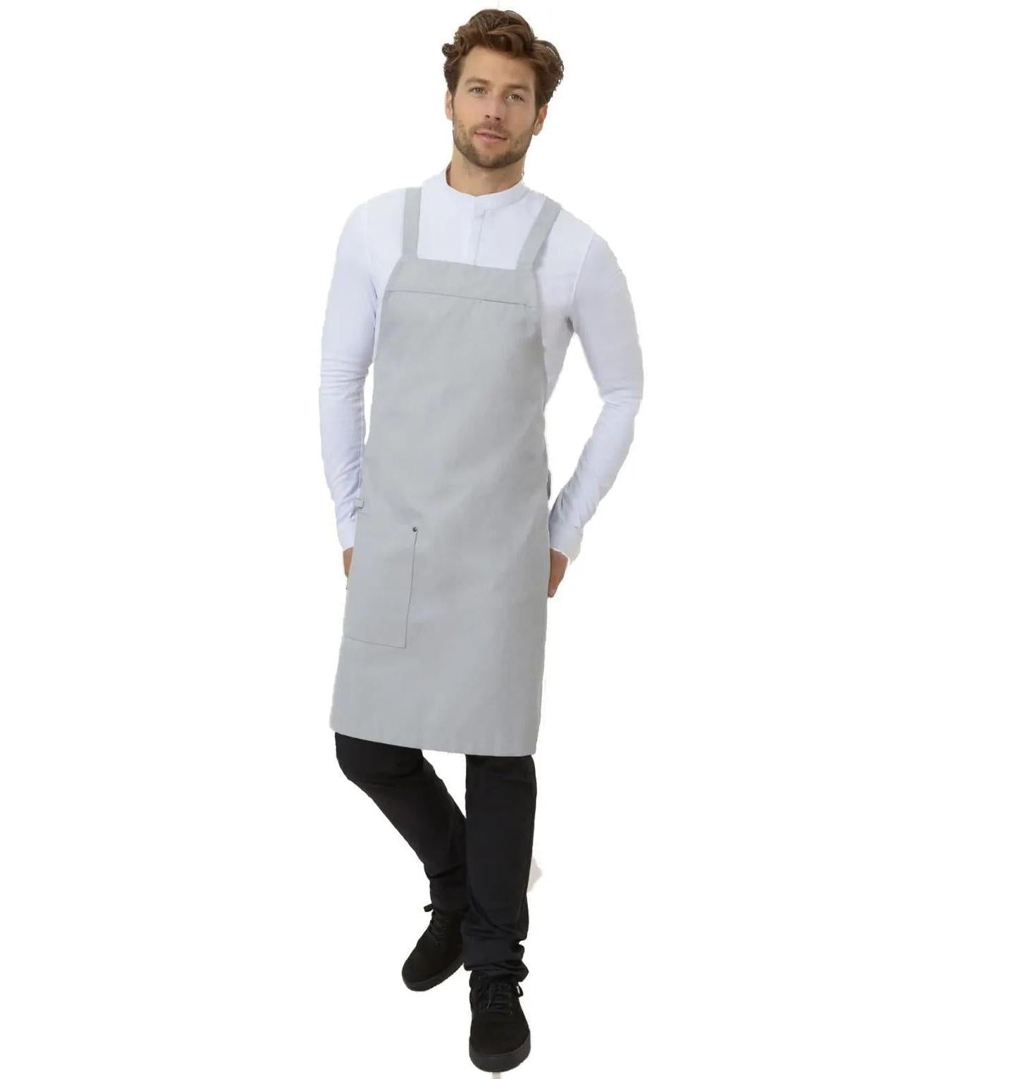 Le Nouveau Chef Eden Chef Aprons-Heavy Grey Denim