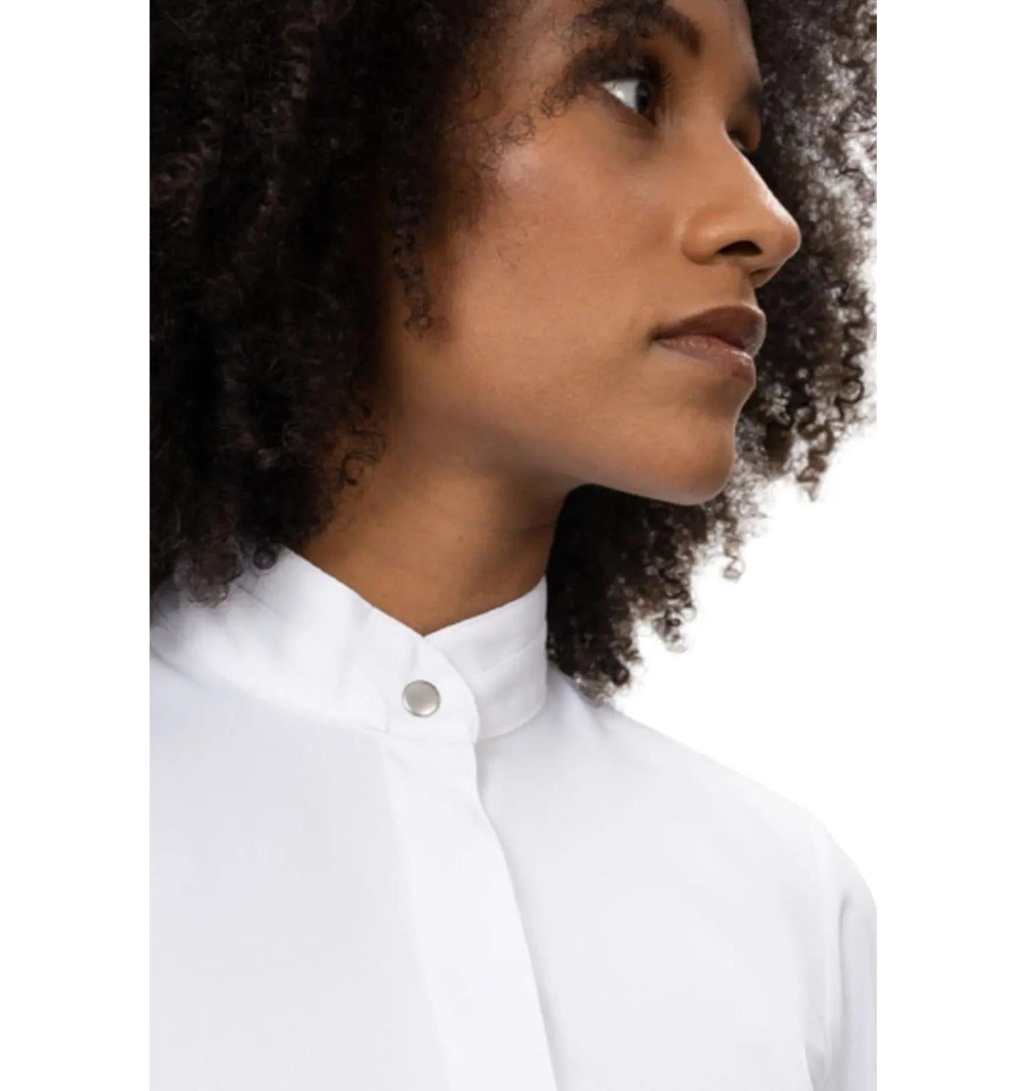 Le Nouveau Esmee Chef Jacket White-neckview