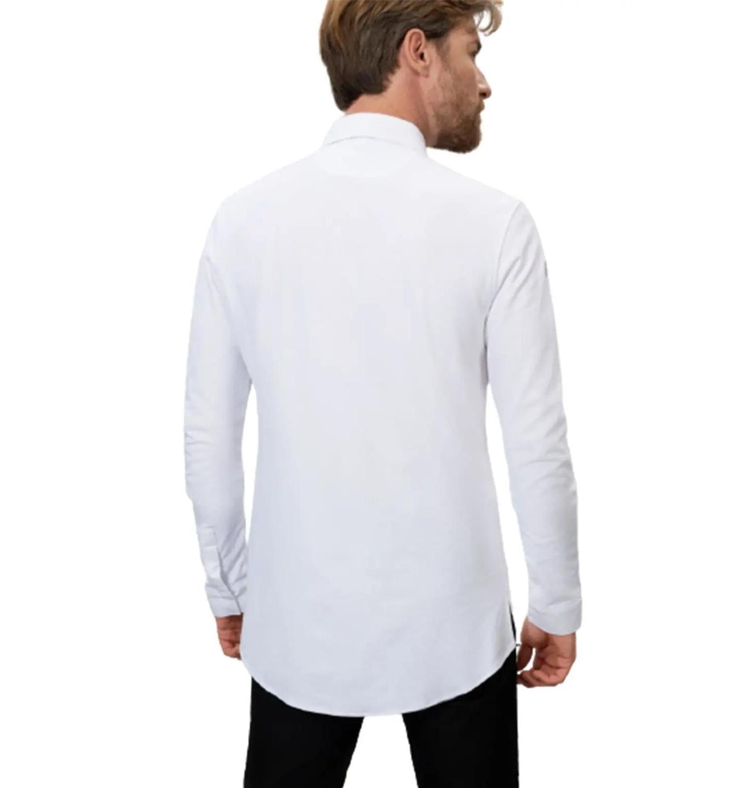 Le Nouvean Chef Fabrice Men's Coat-White-backview