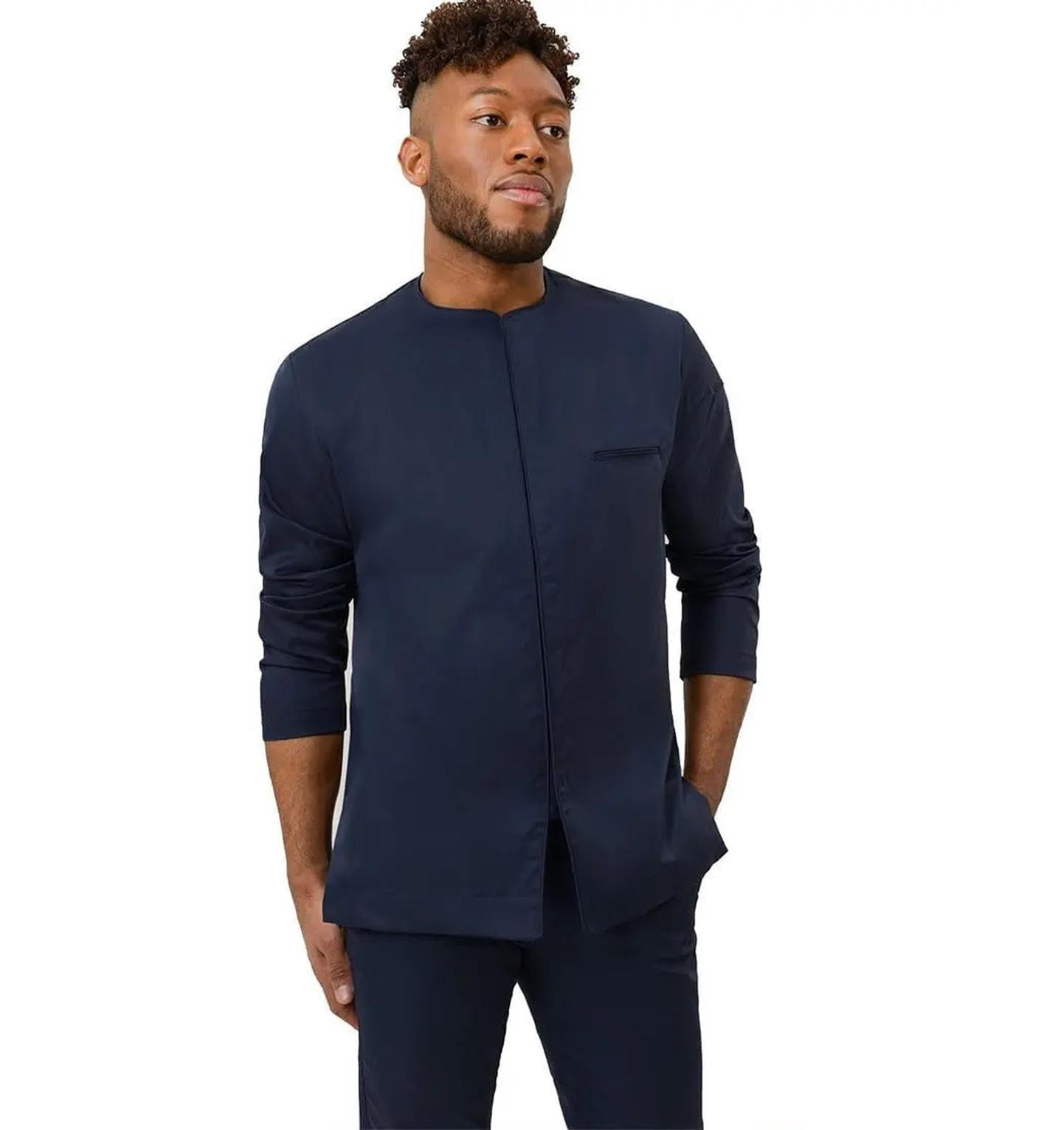 Le Nouveau Chef Jason Chef Jackets-Deep Blue