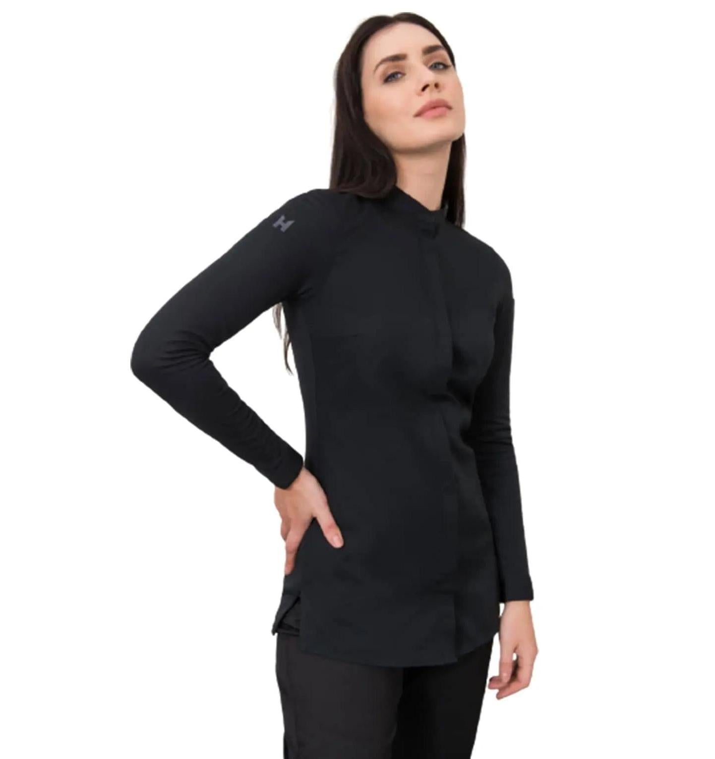 Le Nouvean Chef Jolie Chef Jackets Black -frontview