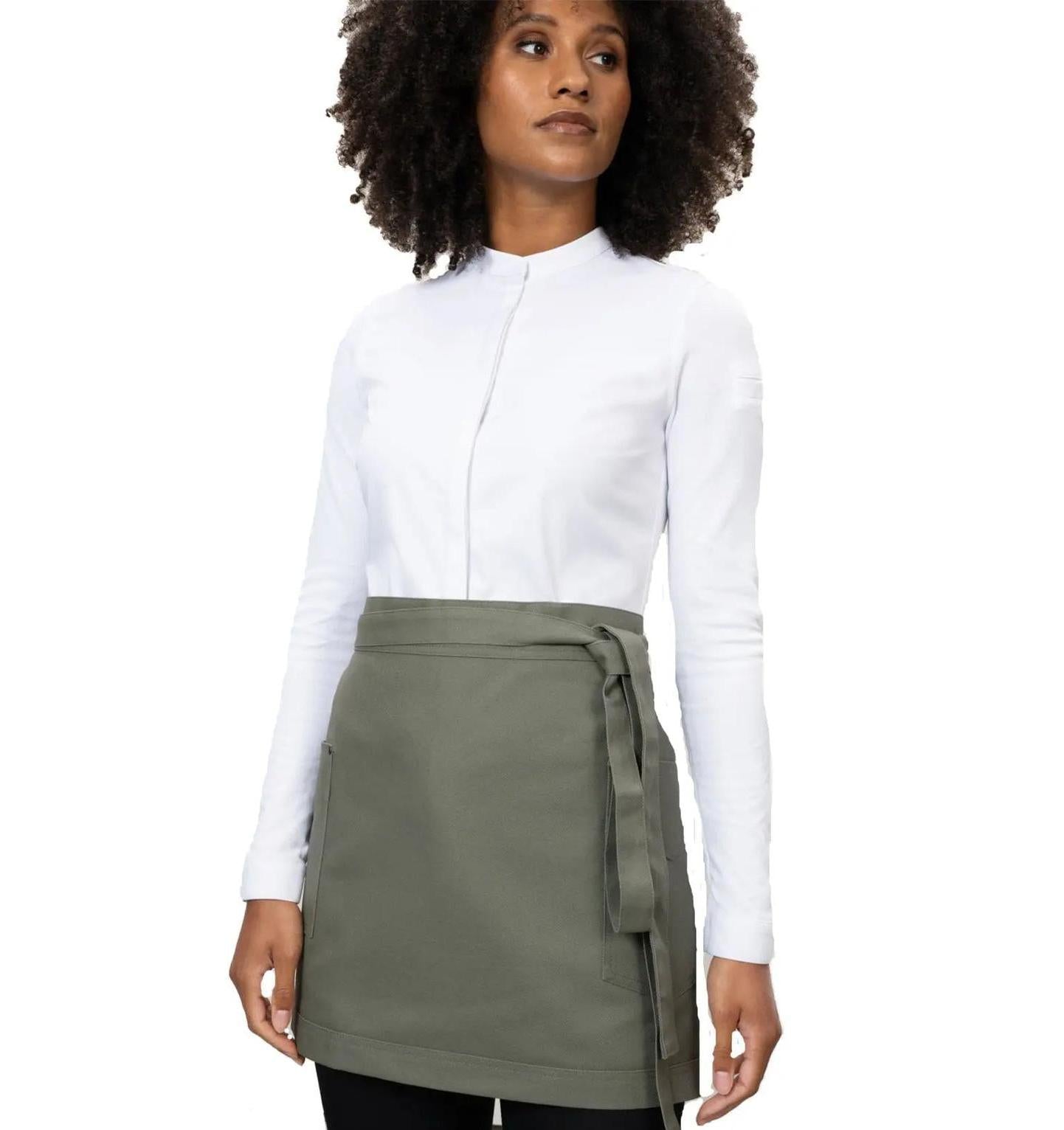 Le Nouveau Chef Kansas Chef Aprons-Canvas Green