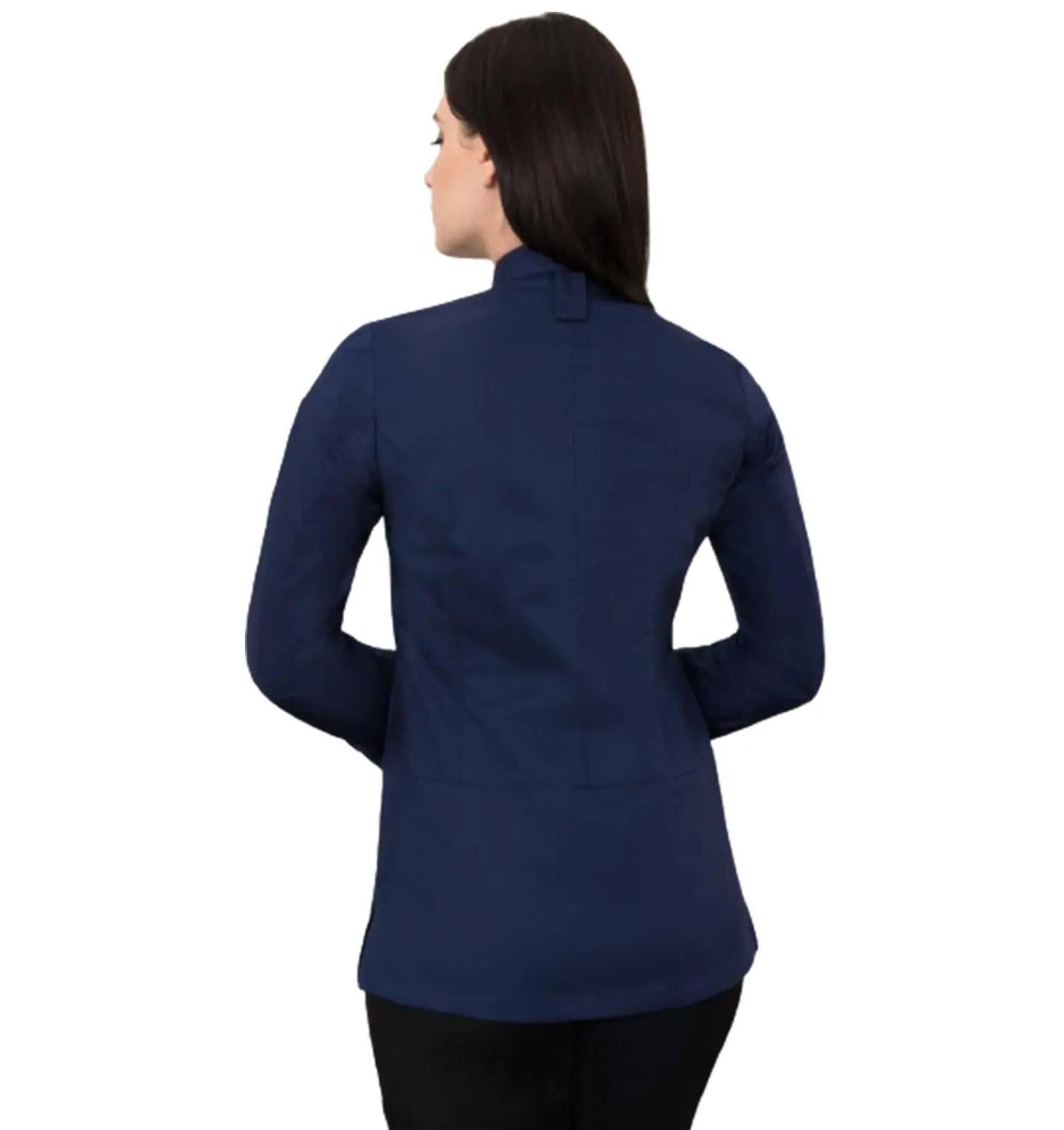 Le Nouveau Lynn Chef Jacket Navy-backview