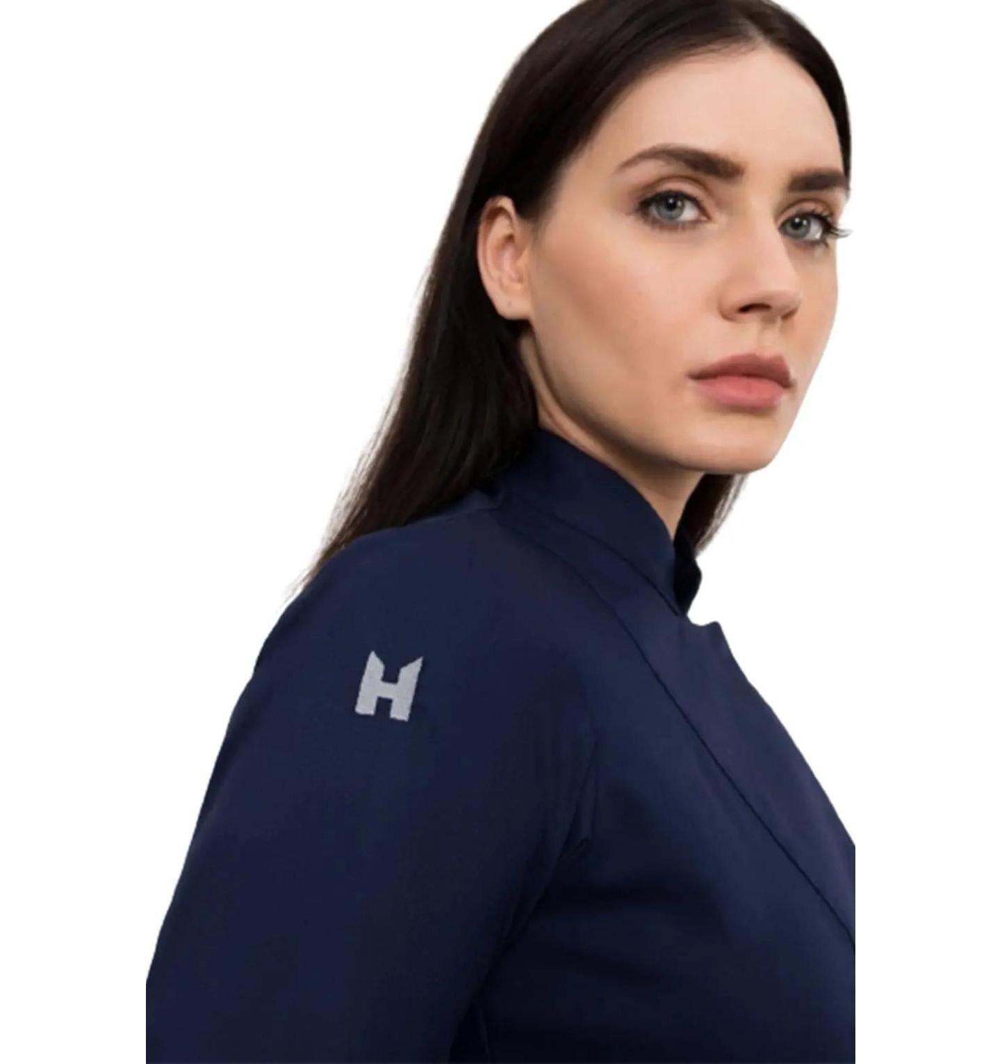 Le Nouveau Lynn Chef Jacket Navy-sideview