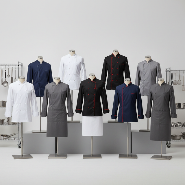 
make me image for culinary closes store, section "Tailored Fit For All
Comfortable, inclusive sizing in every design"

no text inside image
square sides ration 1:1
