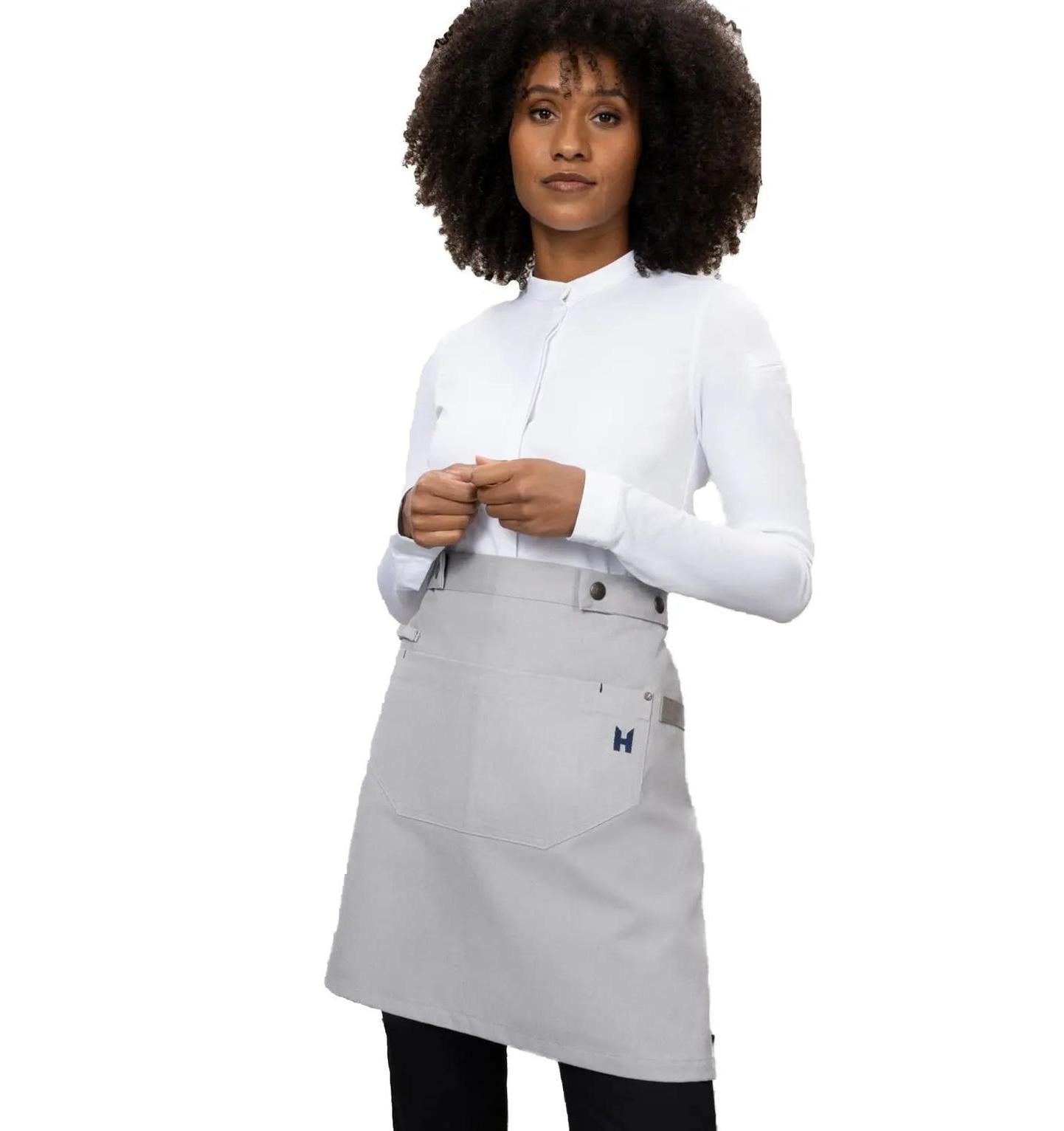 Le Nouveau Chef Miami Chef Aprons-Heavy Grey Denim