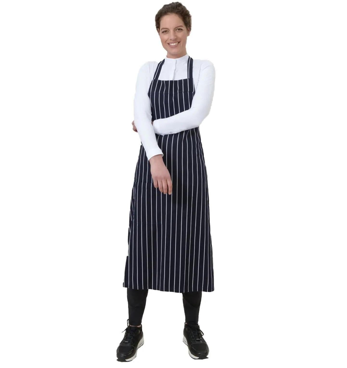 Le Nouveau Chef Peter Chef Aprons-Butcher Stripe