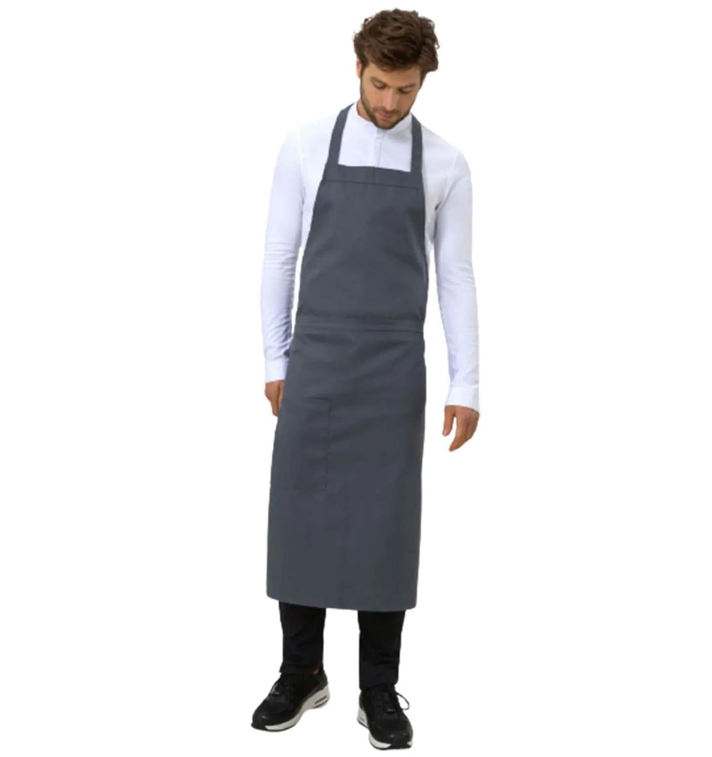 Le Nouvean Chef Phoenix Bib Aprons Nibus Grey-Frontview