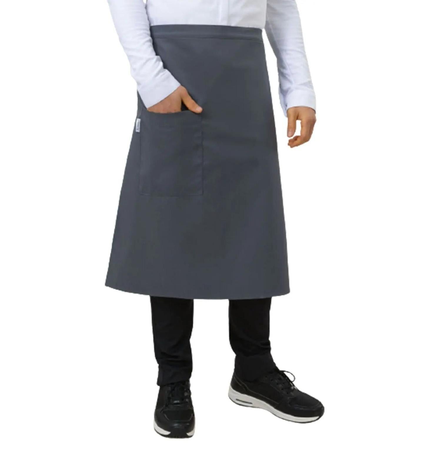Le Nouvean Chef Phoenix Bib Aprons Nibus Grey-Front pocketview
