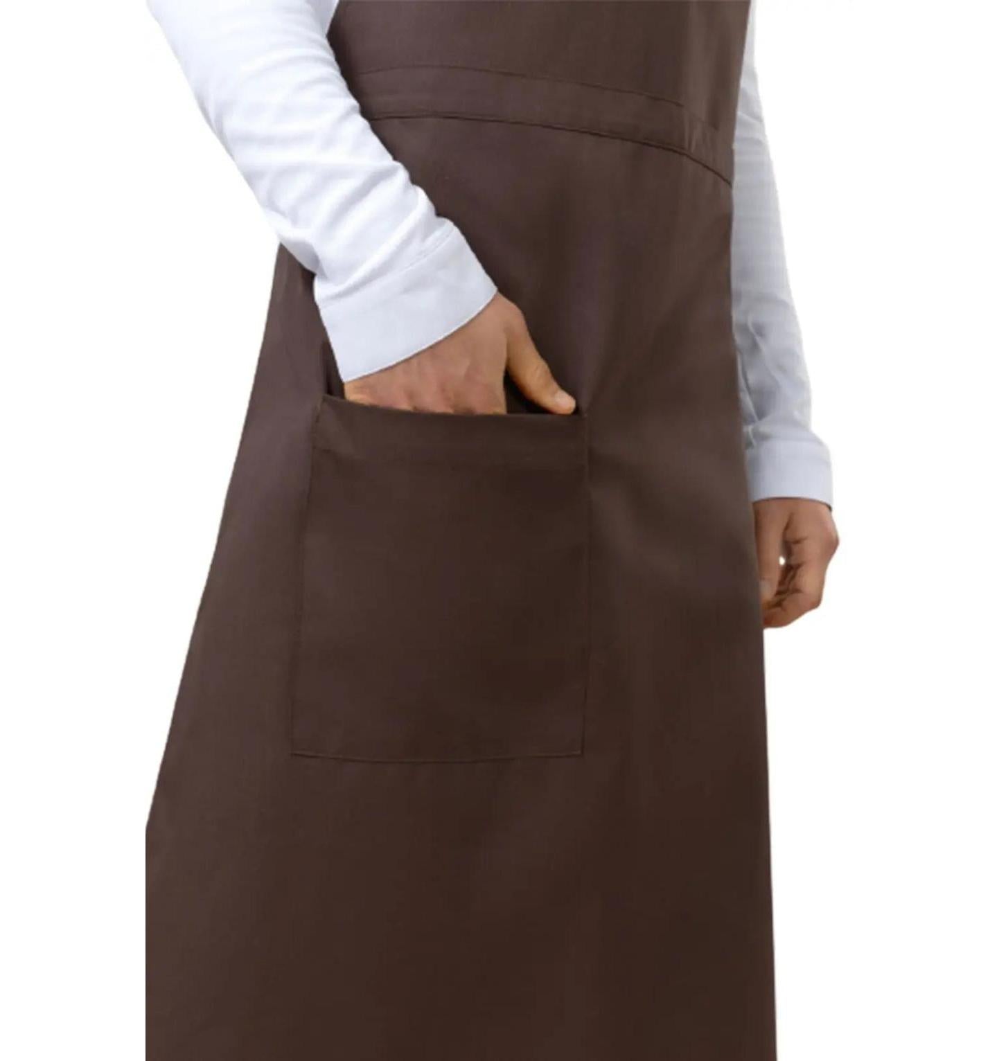 Le Nouvean Chef Phoenix Bib Aprons Pure Choco-Front pocketview