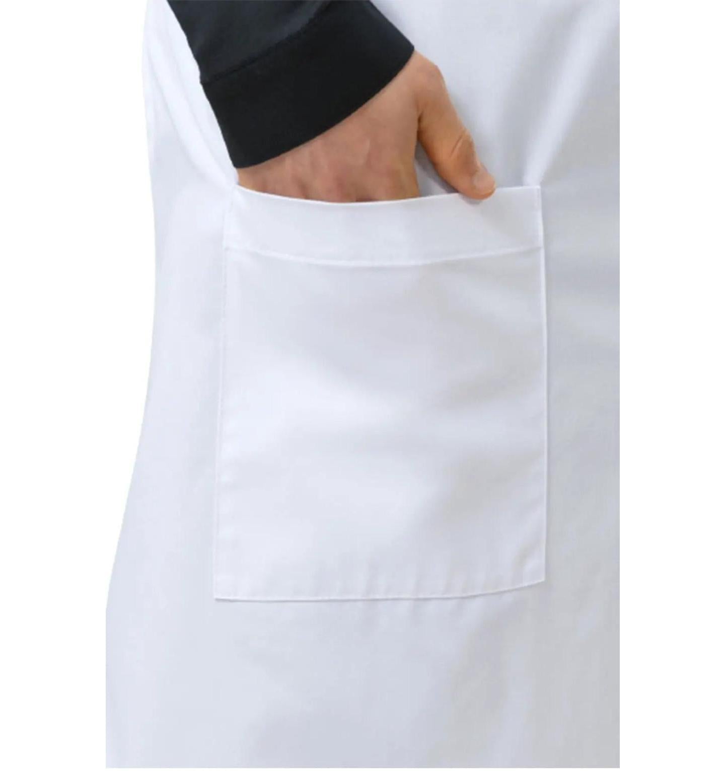 Le Nouvean Chef Phoenix Bib Aprons White-Front pocketview