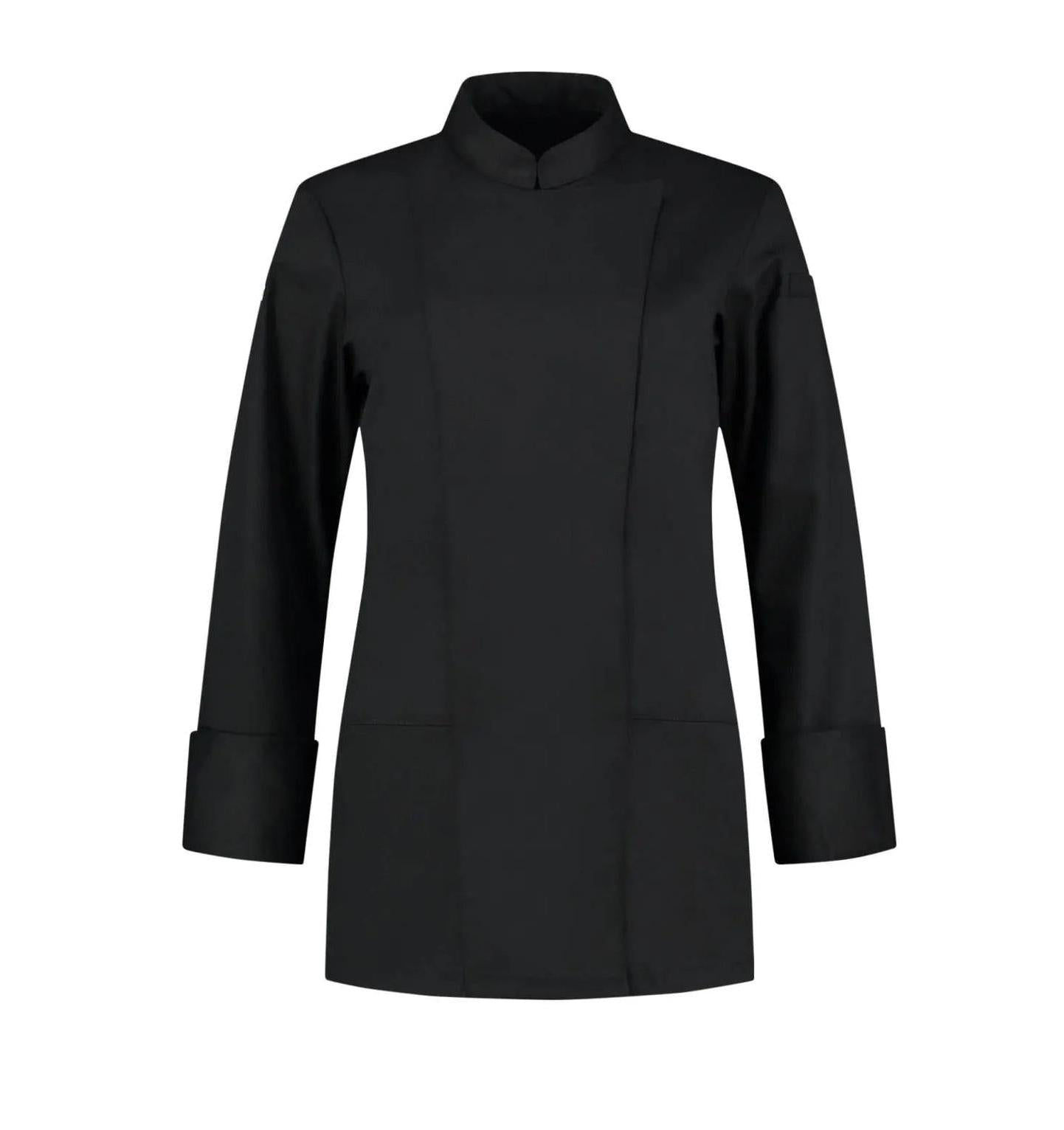 Le Nouveau Lynn Chef Jacket Black-frontview