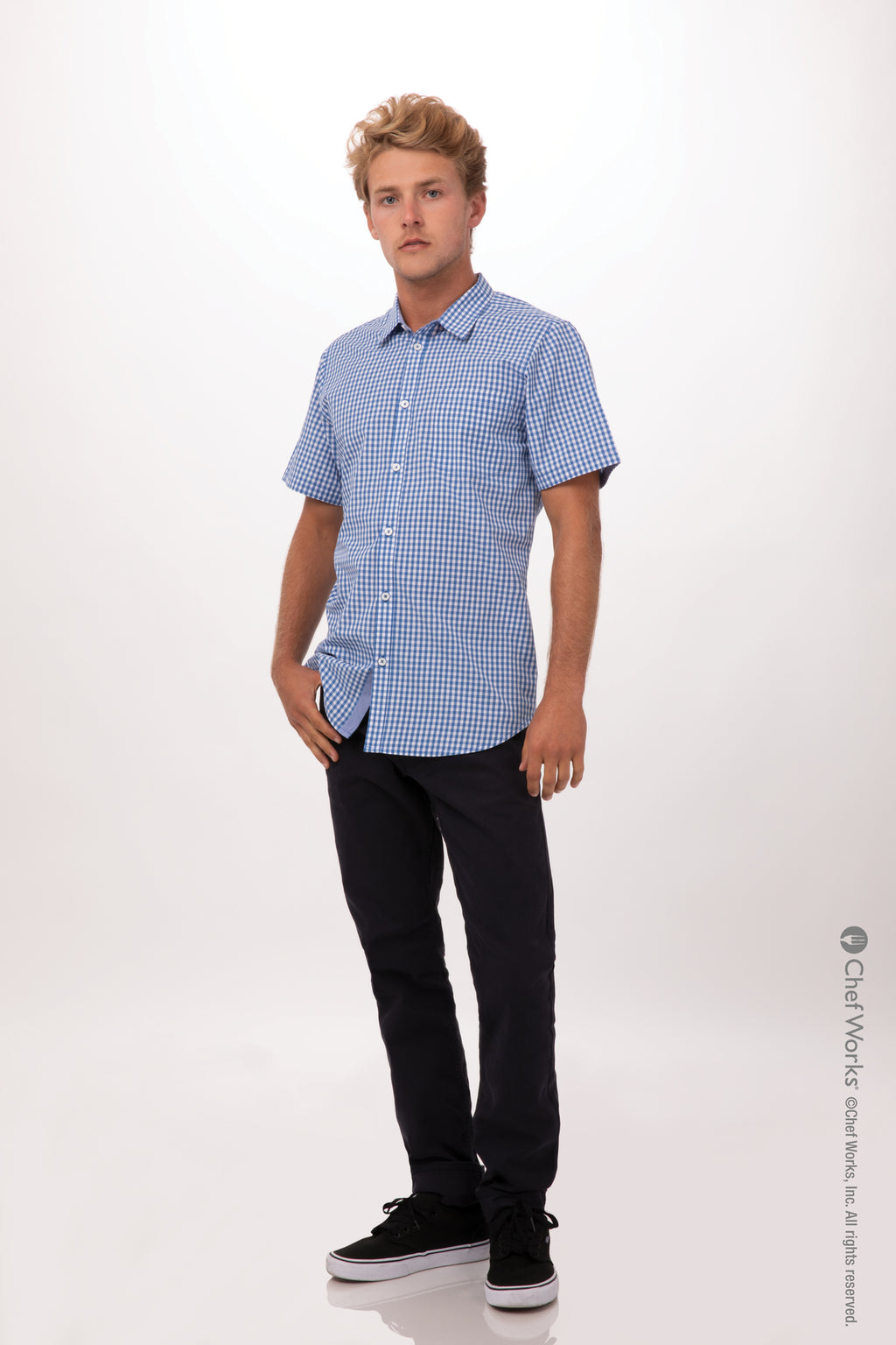 Chef Works Gingham Men's Modern Fit Shirt