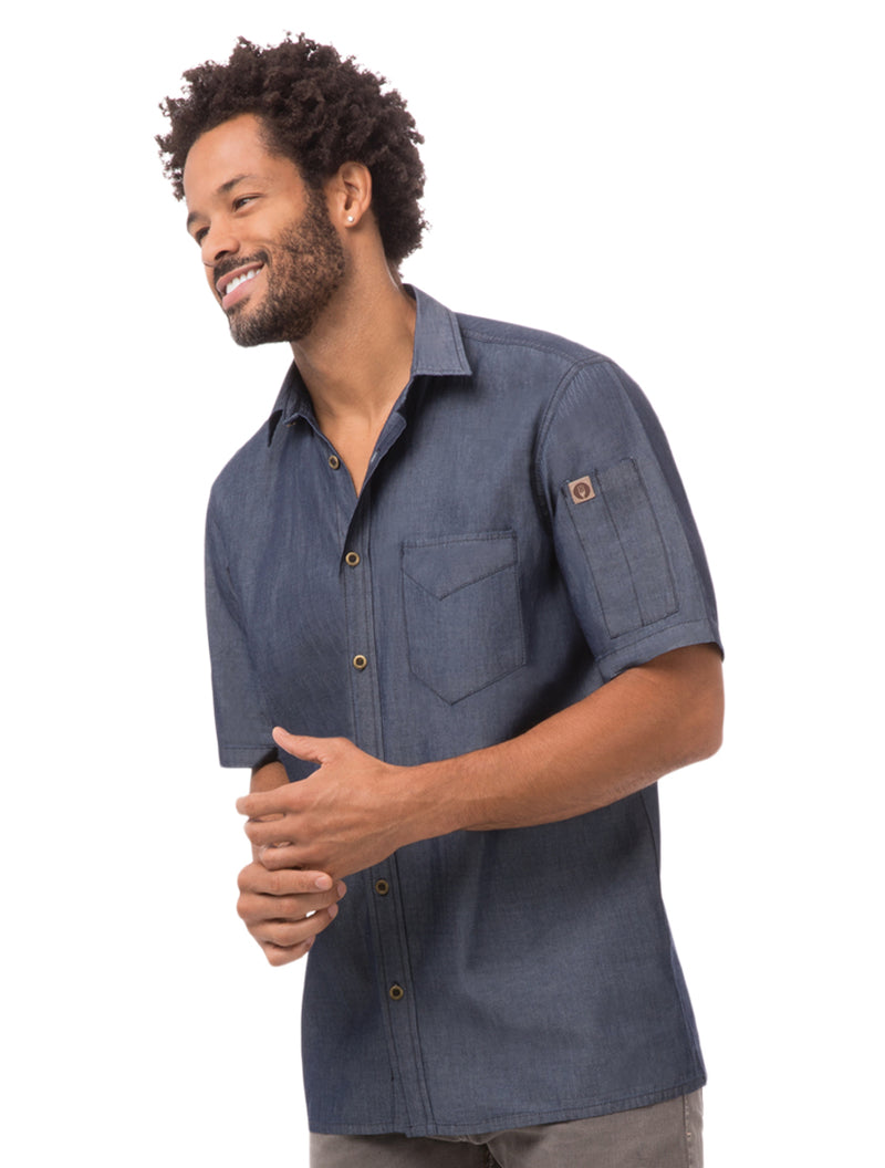 Chef Works Detroit Short Sleeve Denim Shirt