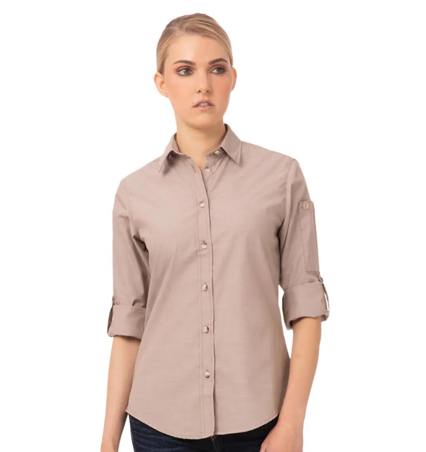 Chef Works Women's Chambray Dress Shirt Chef Works