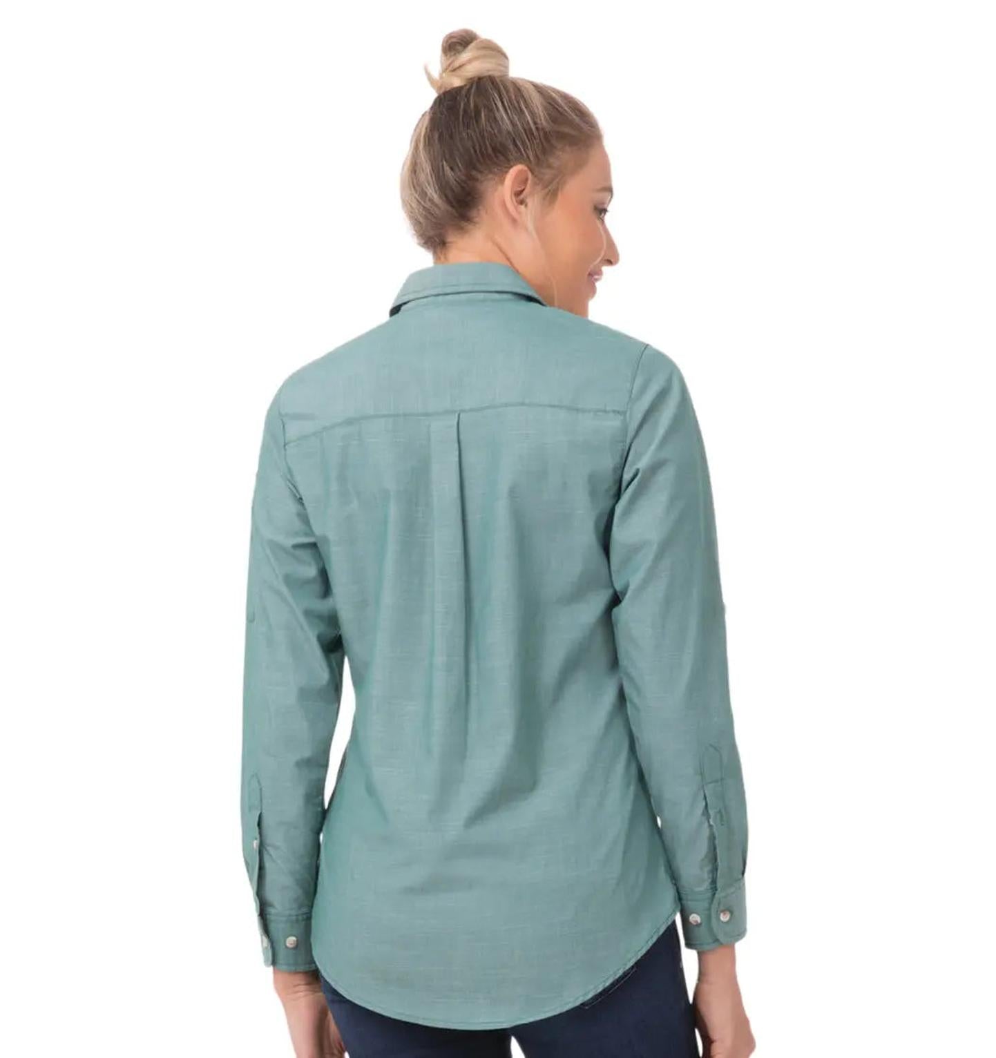 Chef Works Women's Chambray Dress Shirt Chef Works