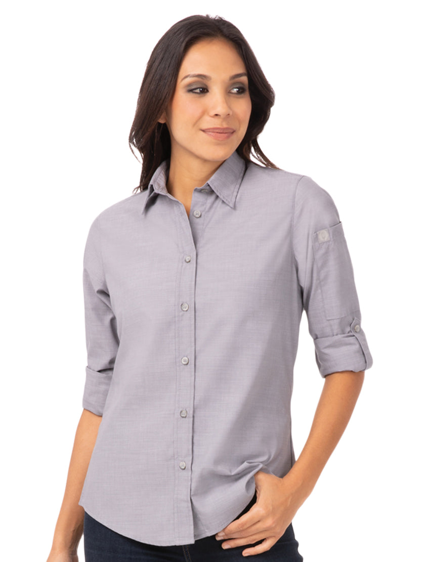 Chef Works Women's Chambray Dress Shirt