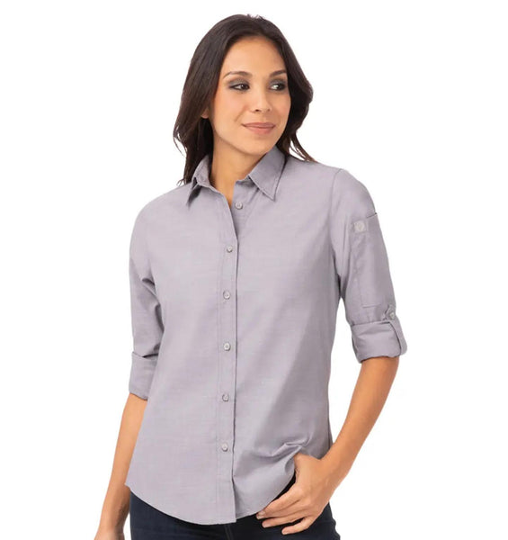 Women's Chambray Shirt - Dusty Rose - L