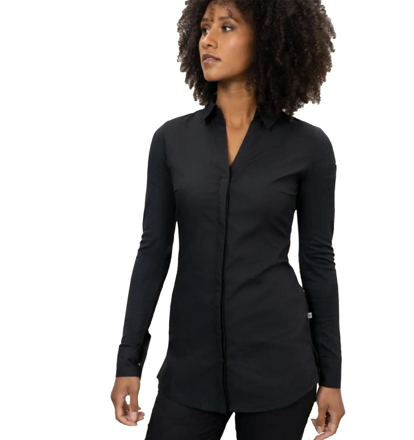 Le Nouveau Chef Sophie Women's Chef Coat-Black
