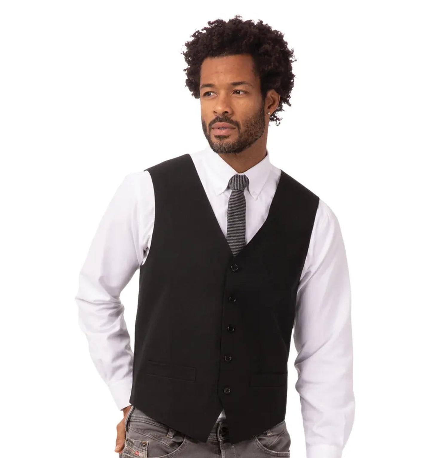 Chef Works Unisex Black Basic Vest Chef Works