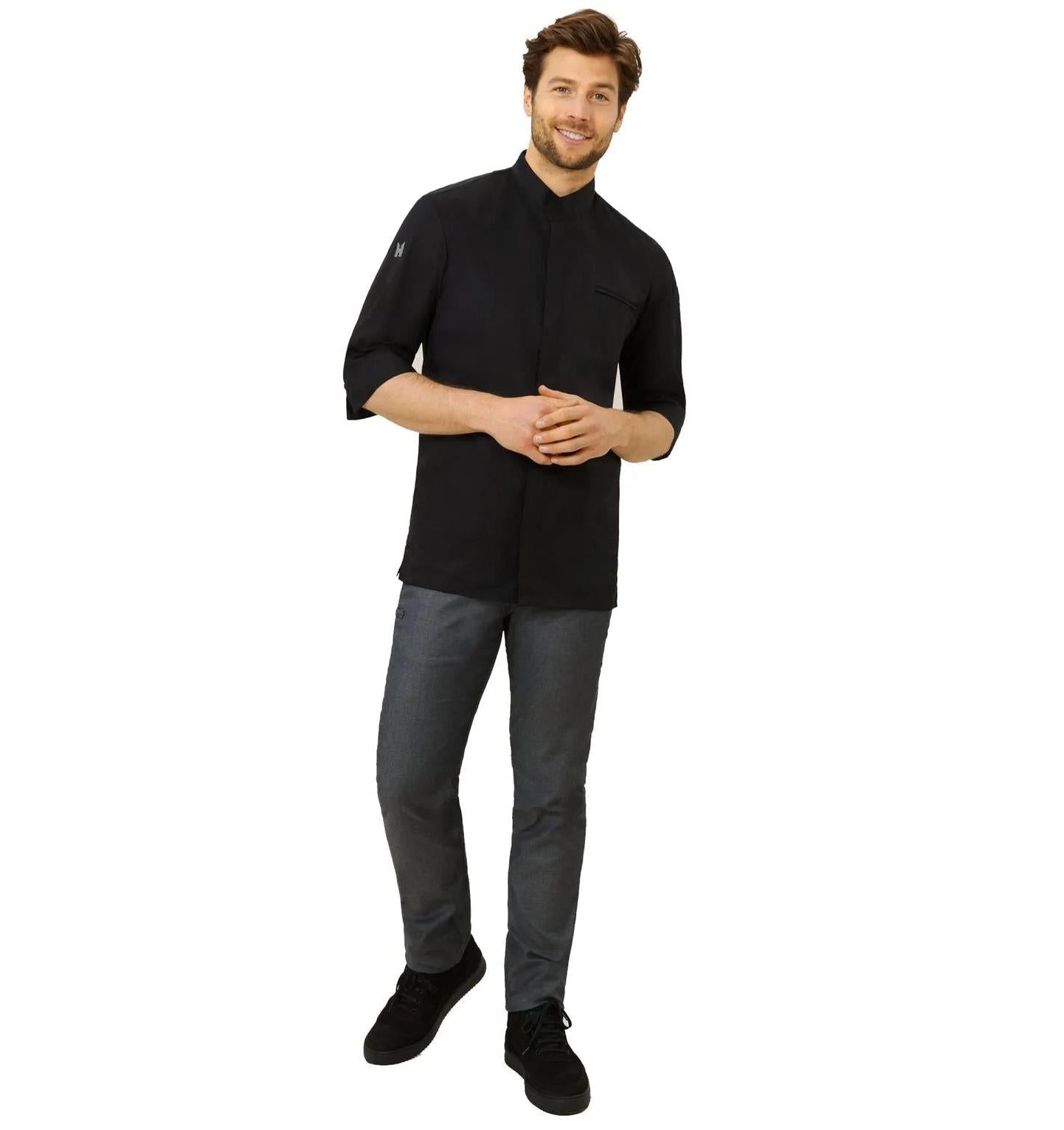 Le Nouveau Fabian Chef Jacket Black - full