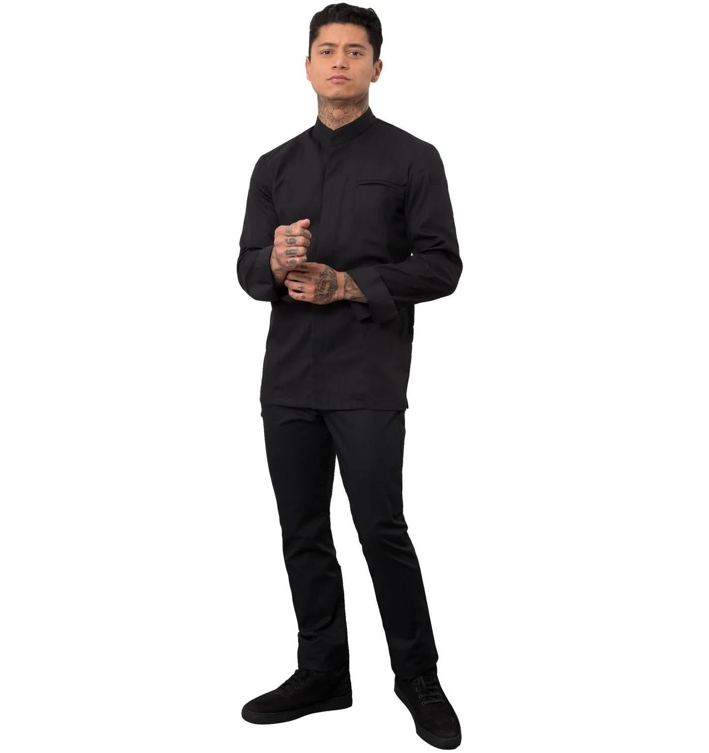 Le Nouveau Alain Chef Jacket Black -fullview