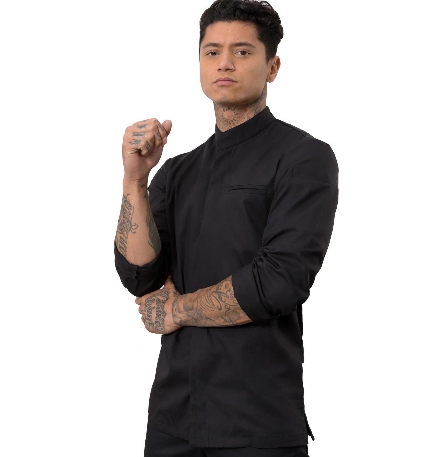 Le Nouveau Alain Chef Jacket Black-main