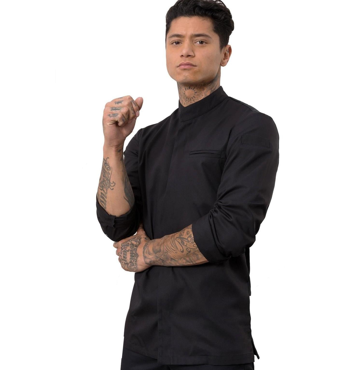 Le Nouveau Alain Chef Jacket Black-main