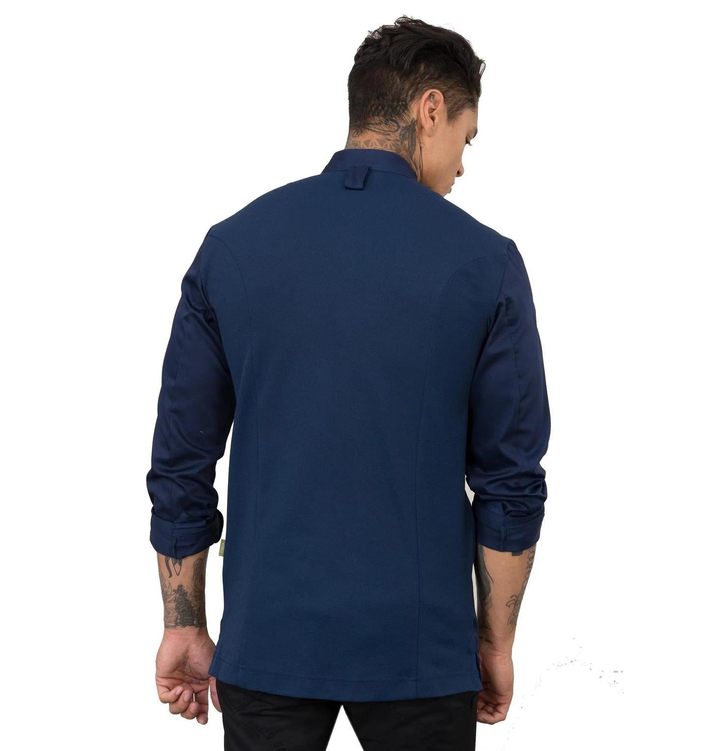 Le Nouveau Alain Chef Jacket Patriot Blue -backview