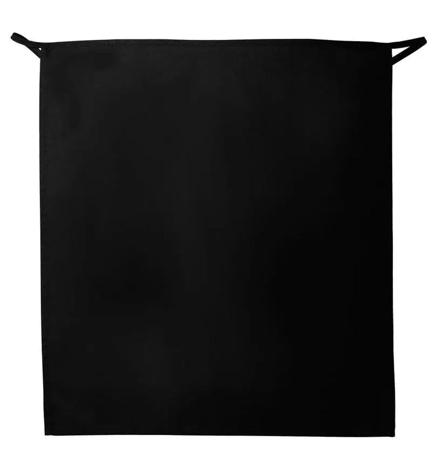 Full Bistro Apron w/No Pockets 32"L x 28"W Black Spread