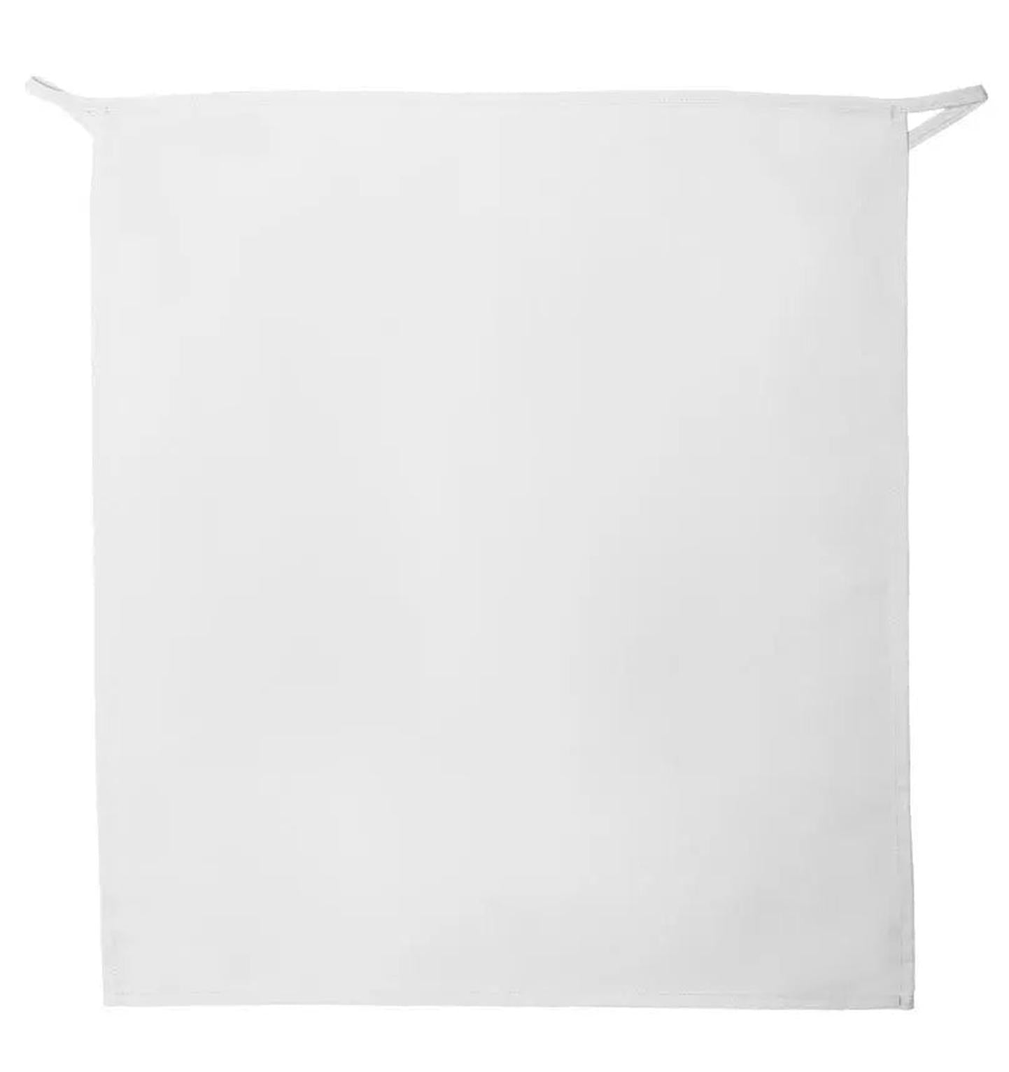 Full Bistro Apron w/No Pockets 32"L x 28"W White Spread