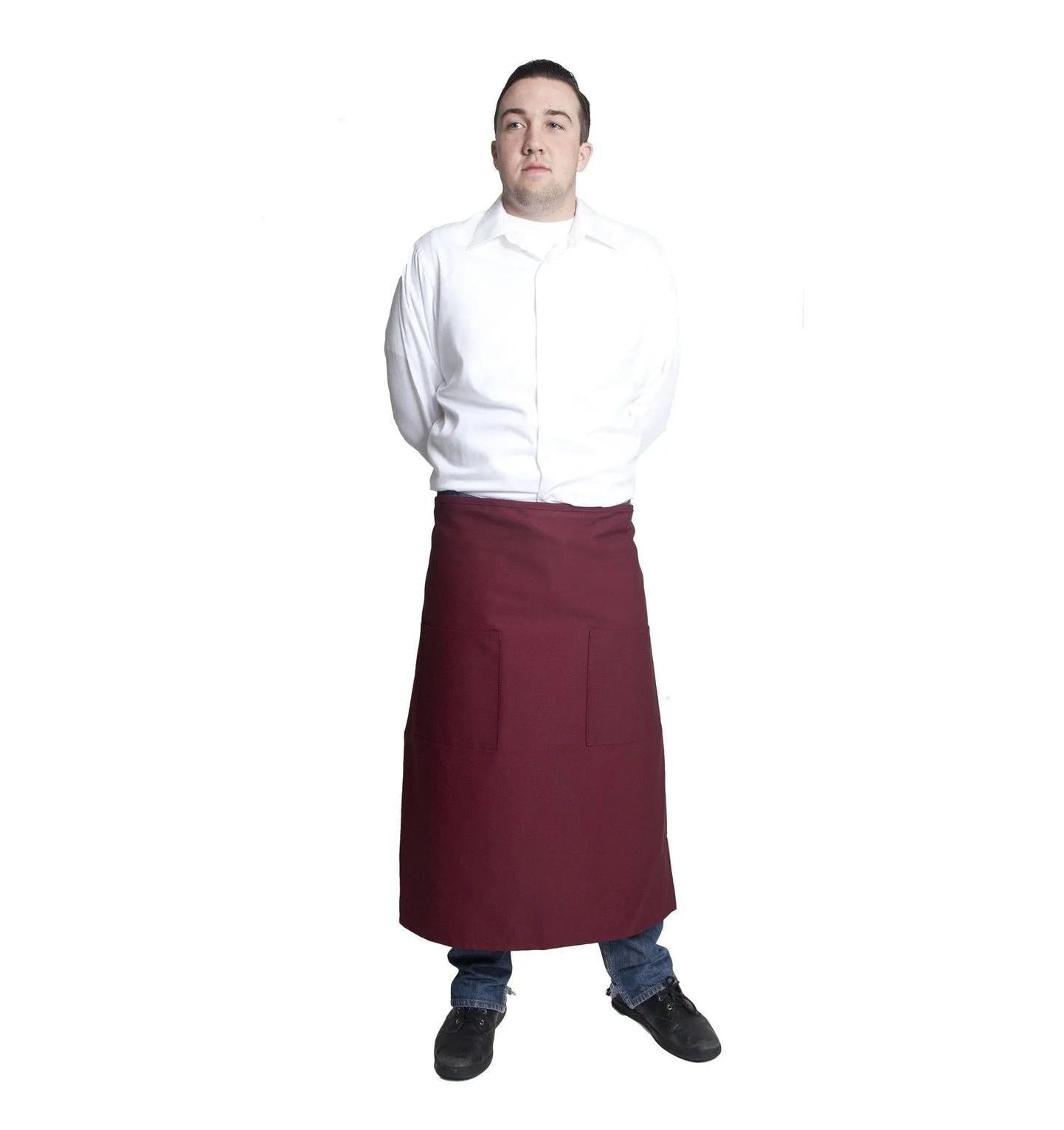 Fiumara Apparel Full Bistro w/2 Pockets 32"L x 28"W Wine