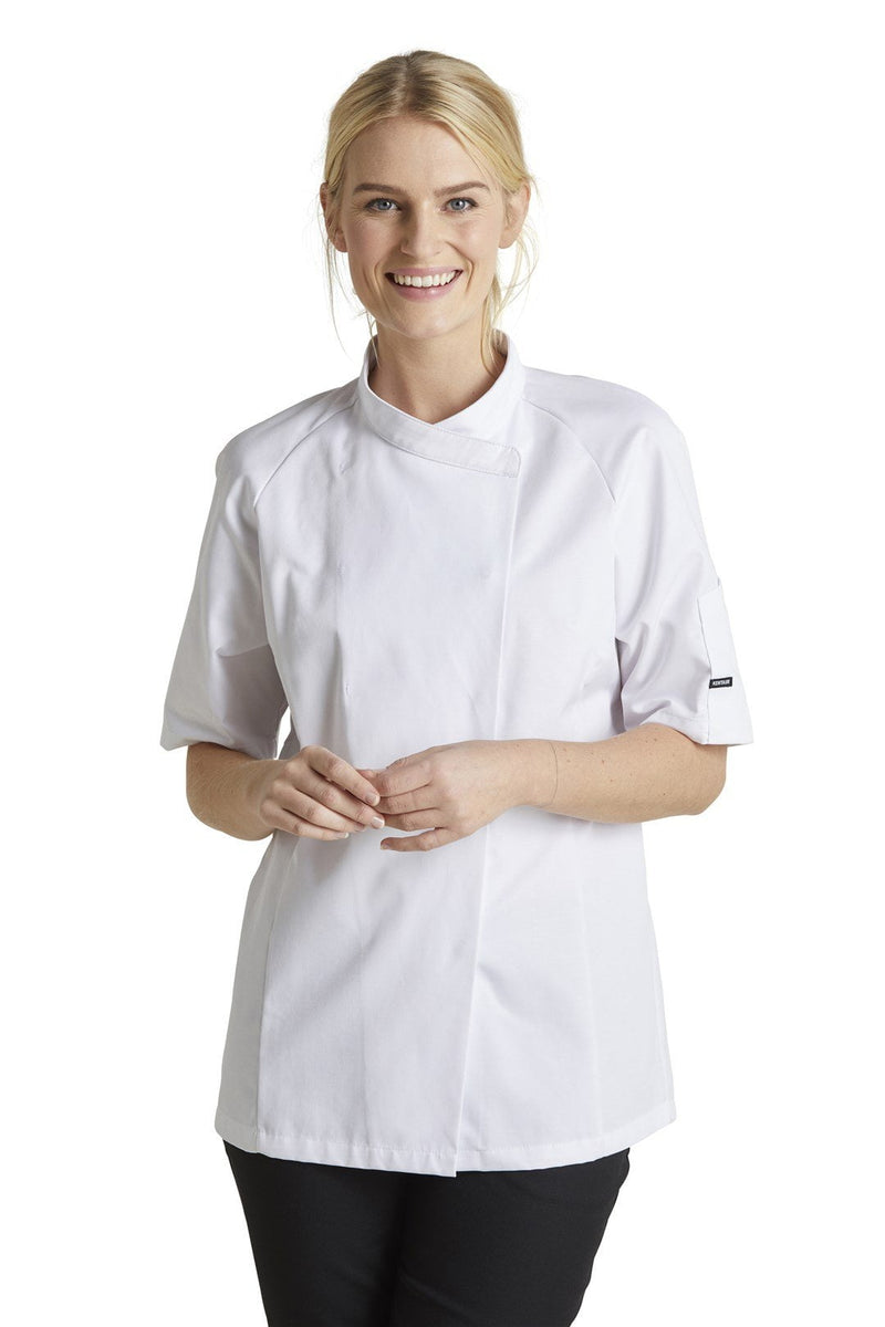 Kentaur 13500 Women's Chef/Waiters Jacket - White - Front View
