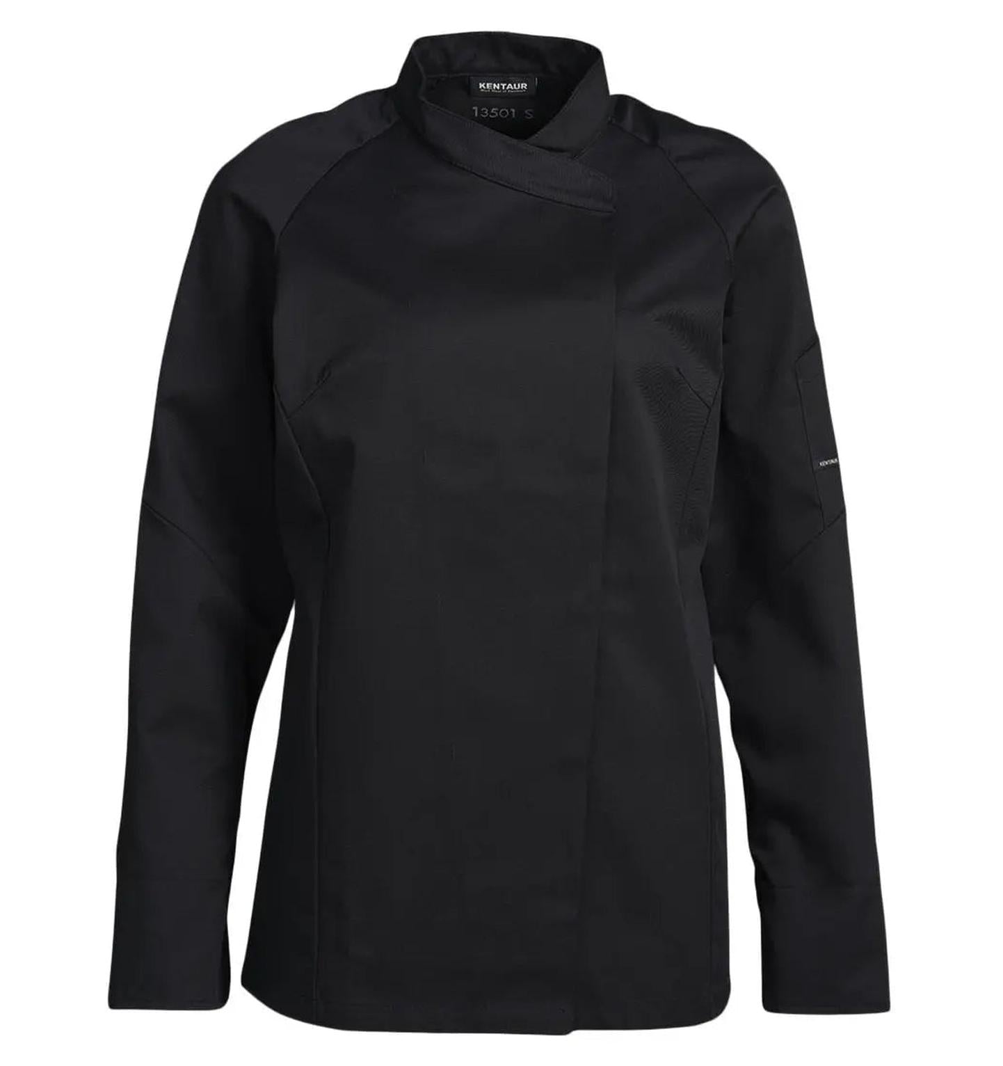 Kentaur 13501 Women's Chef/Waiters Jacket - Black - Front