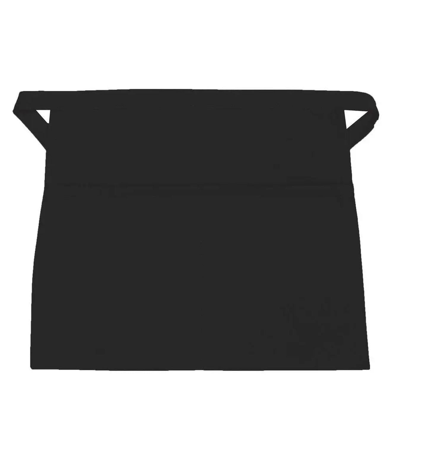 Reversible 2 pockets Waist Apron 13" L x 16" W Black Open