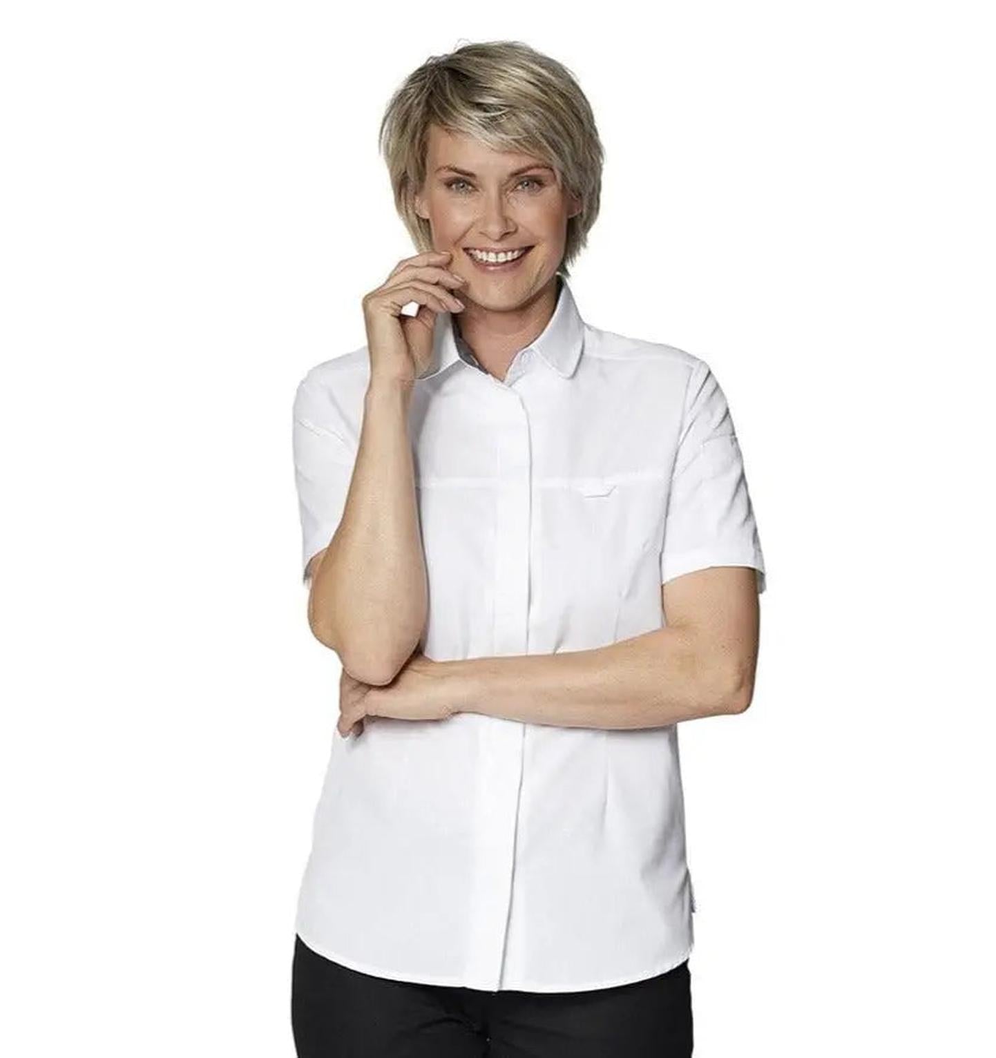 Ladies Shirt S/S White - Full