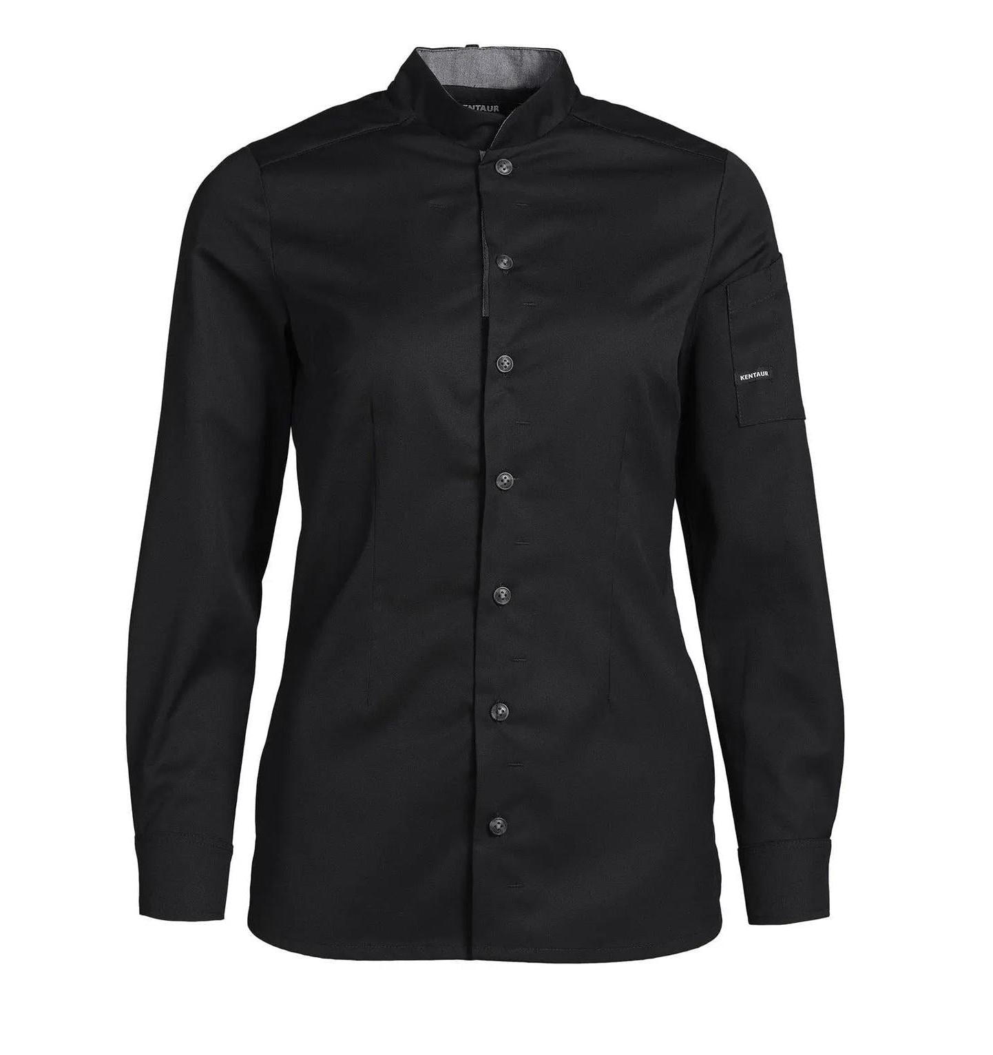 Ladies Chef/Service Shirt L/S Black- main